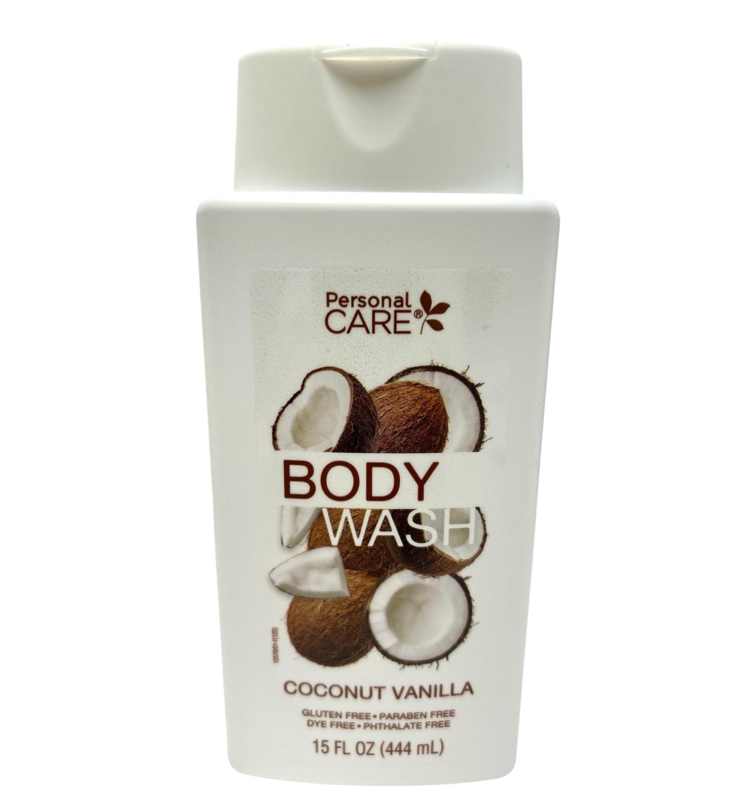 FC Personal CARE Coconut Vanilla Body Wash Gluten Paraben Dye Phthalate Free 15 Fl Oz (444 mL)
