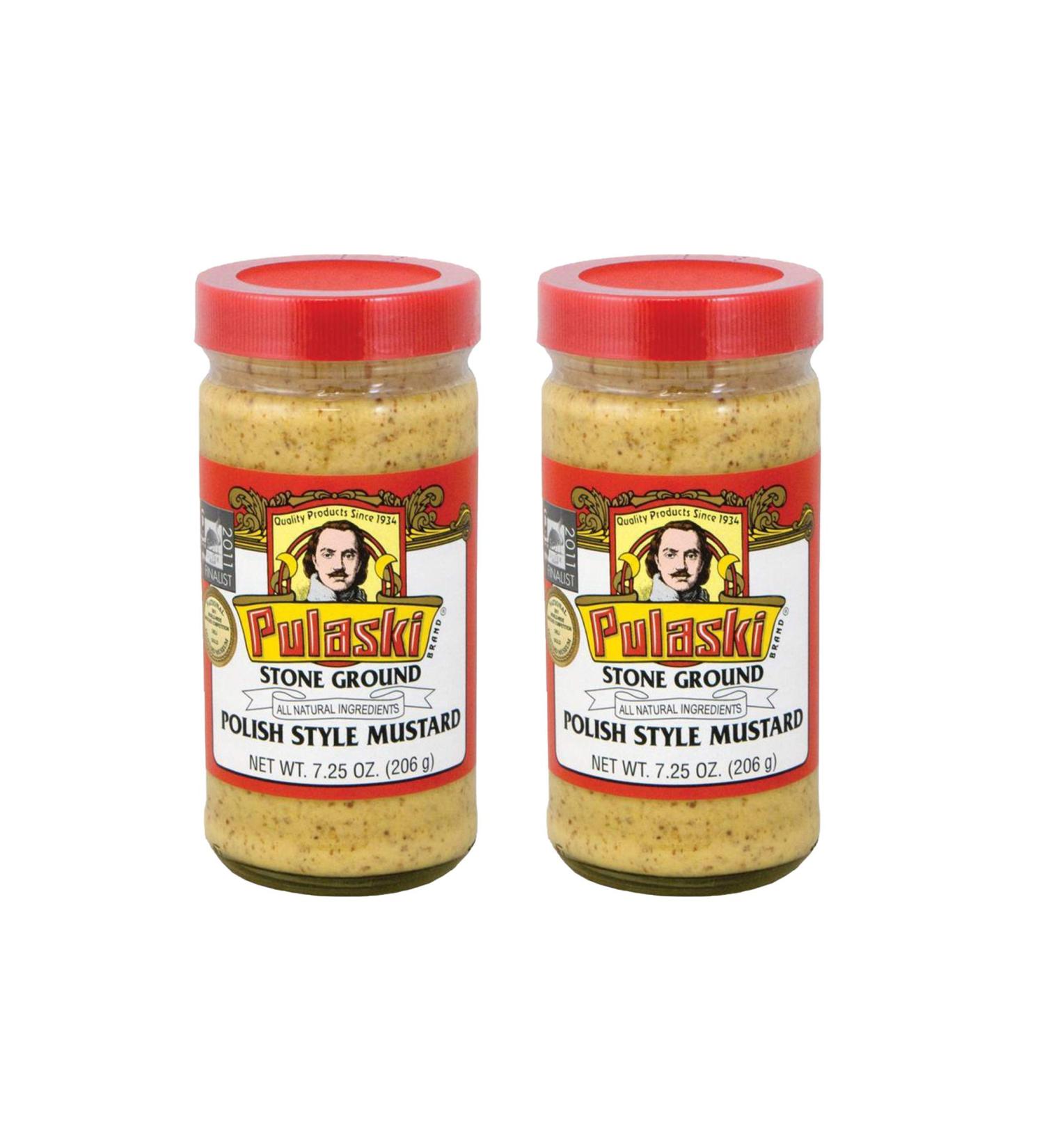 Granda Pulaski Stone Ground Polish Style Mustard 7.25 oz. - Pack of 2 - Buy Online on GoSupps.com