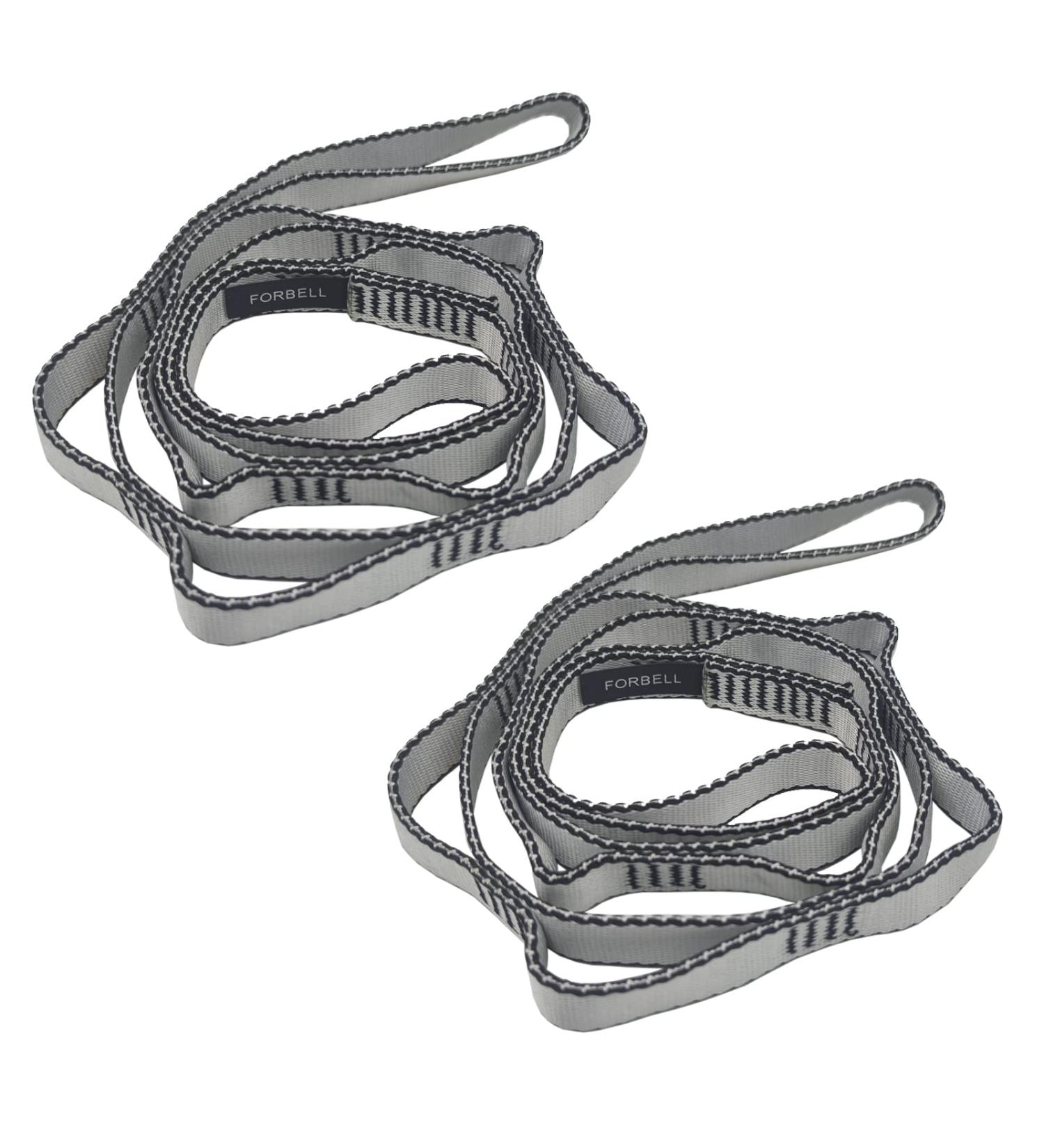 FORBELL 2pcs Daisy Chain | Adjustable Nylon Climbing & Yoga Extension Straps - Silver-Gray | International Shipping Available - Buy Online on GoSupps.com