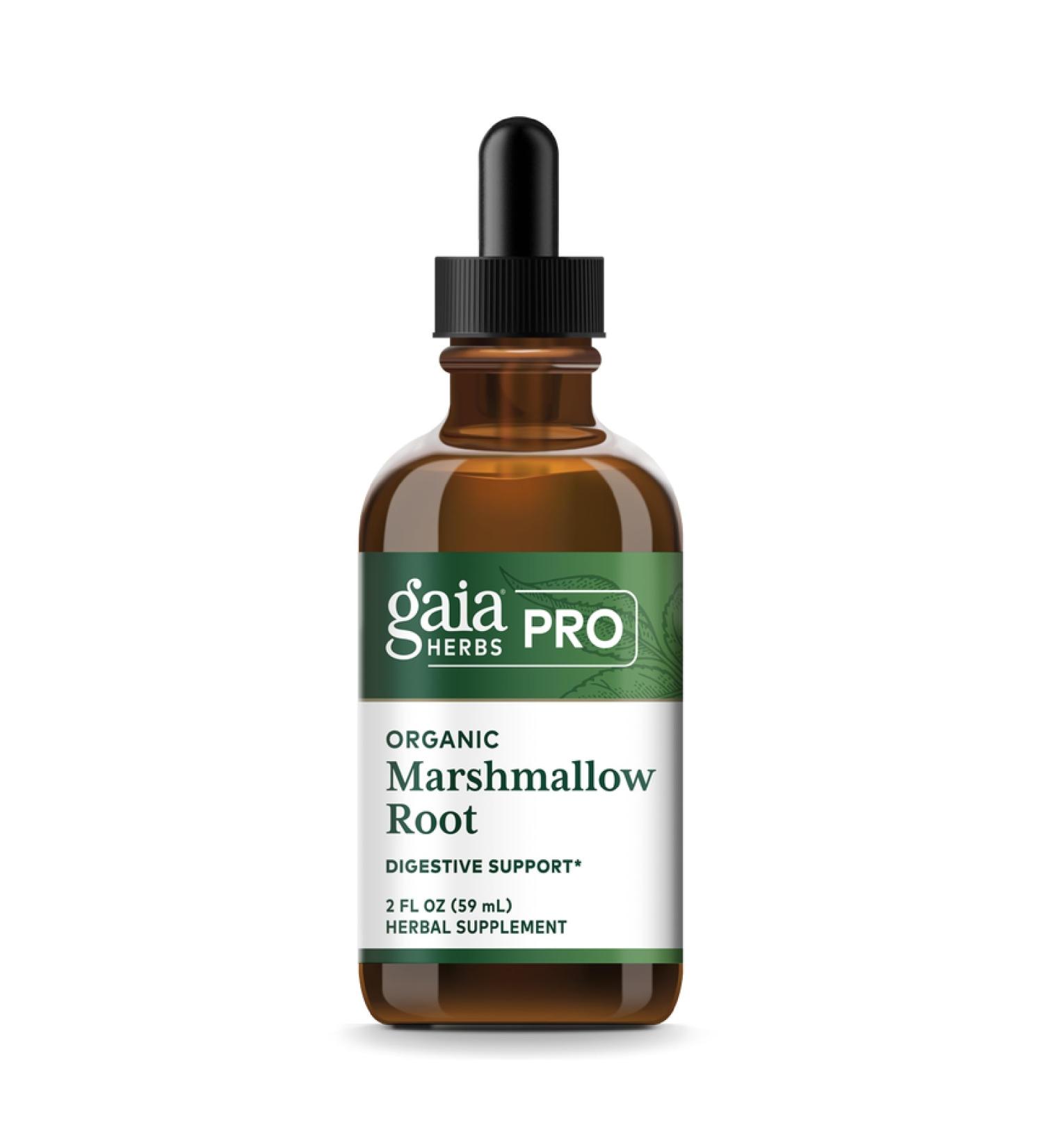GAIA HERBS PRO Organic Marshmallow Root - Digestive Health Support Supplement* - GI Health Supplement* with Organic Marshmallow Root Extract - 2 Fl OZ (35 Servings) - Buy Online on GoSupps.com