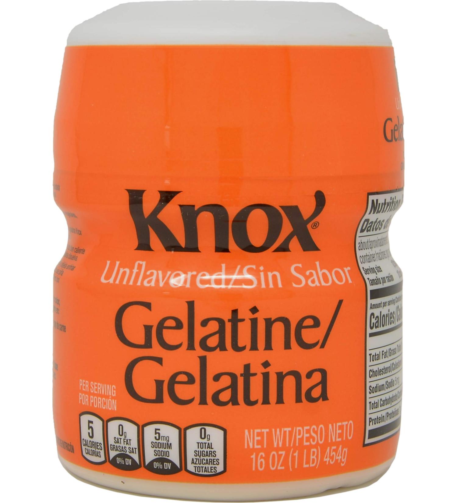 Knox Unflavored Gelatin 1 lb - Top Quality Gelatin for Cooking & Baking - Buy Online on GoSupps.com