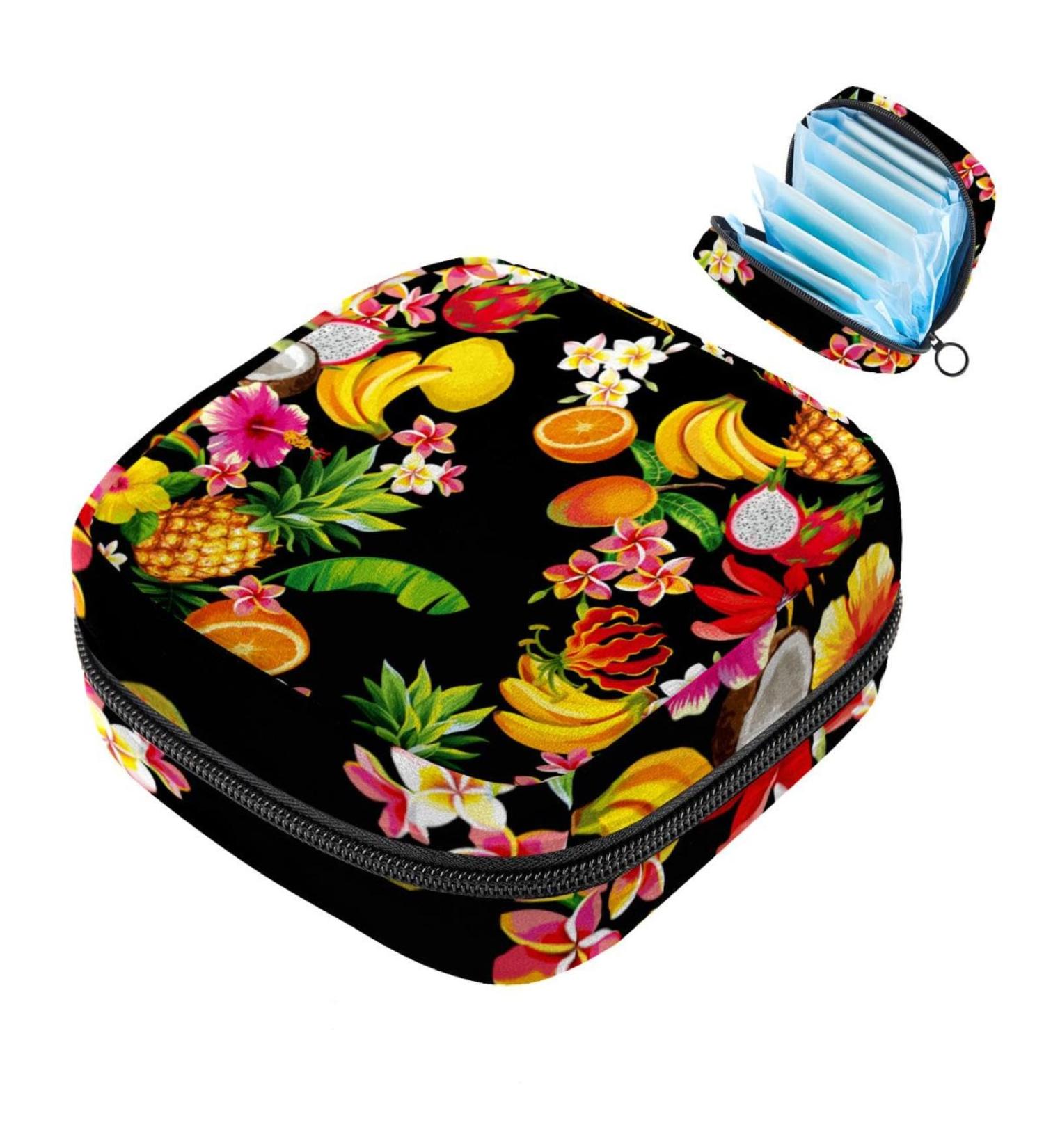 Womens Flamingo Flower Binding Storage Bags - Large Menstrual Cup Pocket Zippered Period Inserts Tampon & Panty Lip Organizers - Multicolored 06 - Buy Online on GoSupps.com