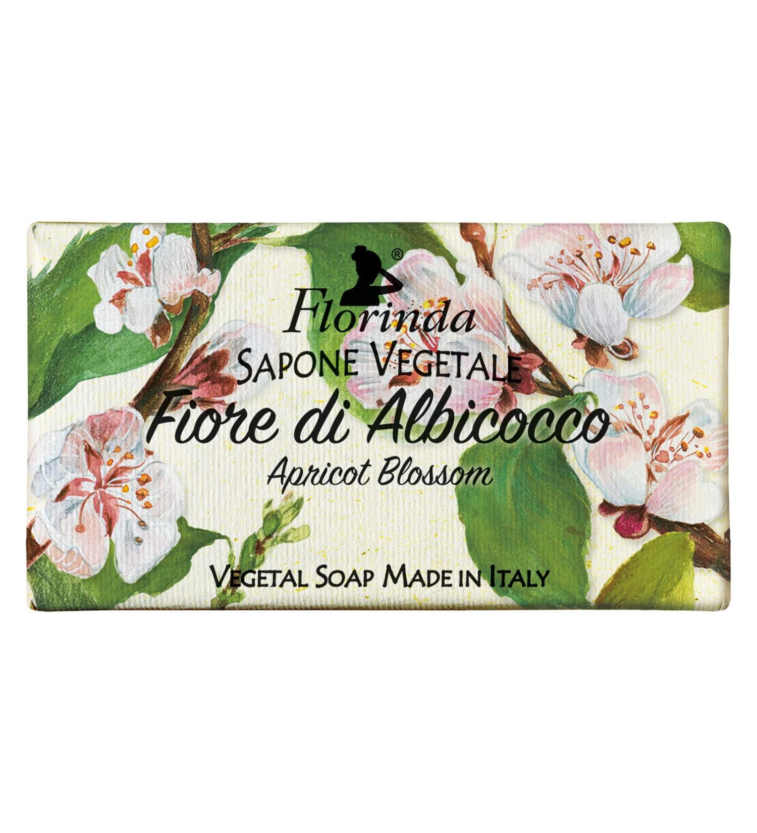 Florinda Flowers and Flowers Apricot Blossom Vegetal Soap Bar 100 G 3.5 Oz