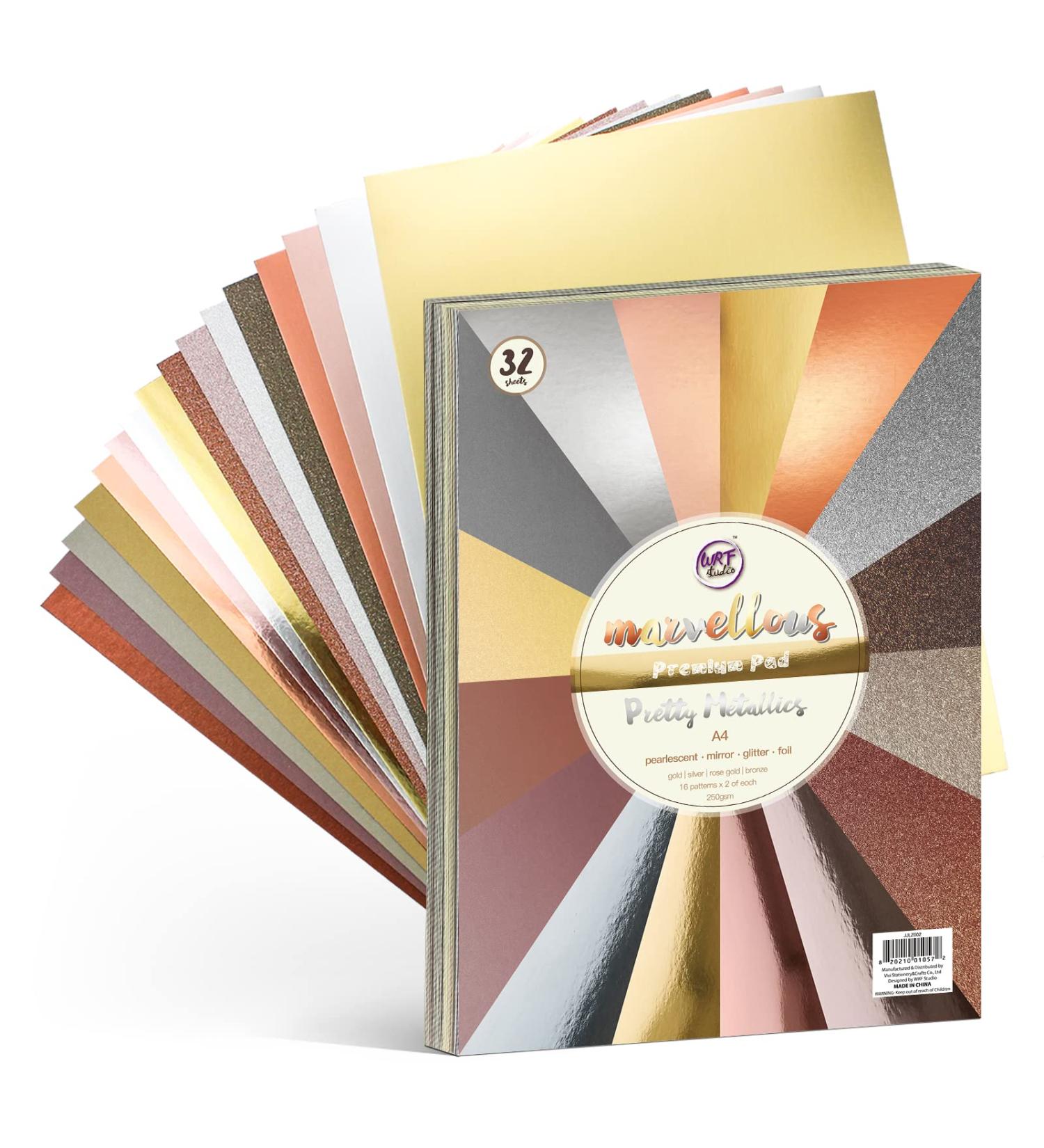 A4 Thick Cardstock  32 Sheets 250gsm Card stock Paper For Card making Scrapbook Holiday Party Decor Education Game  Metallic Colored Card Stock Scrapbooking Paper(Glitter  Mirror  Foil  Pearlescent) Edition-1 - Buy Online on GoSupps.com