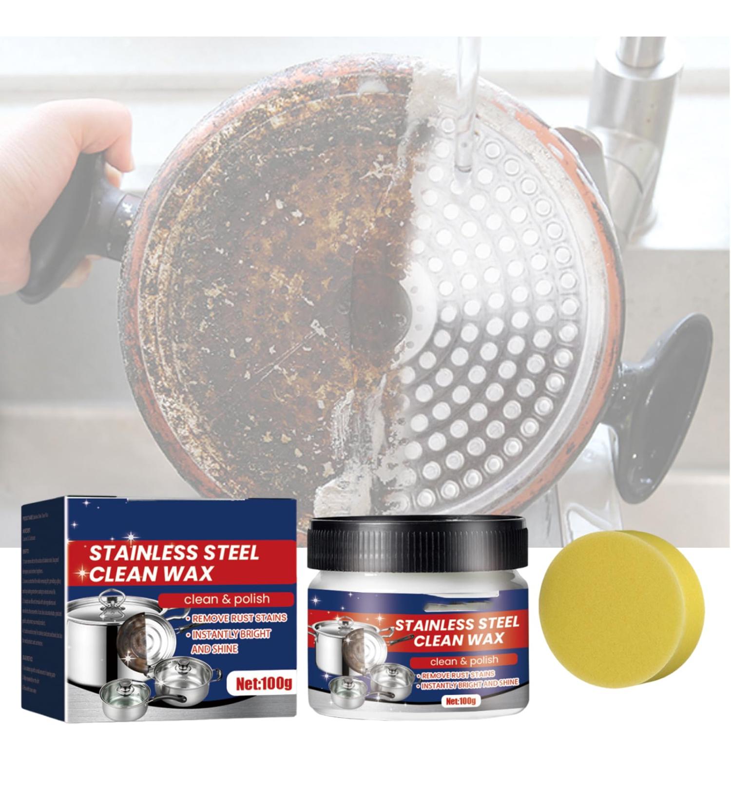 Magical Nano-Technology Stainless Steel Cleaning Paste 100 G Stainless Steel Cleaning Wax 3 in 1 Stainless Steel Cleaning Wax Stainless Steel Cleaning Wax Stain Remover (1pcs) - Buy Online on GoSupps.com