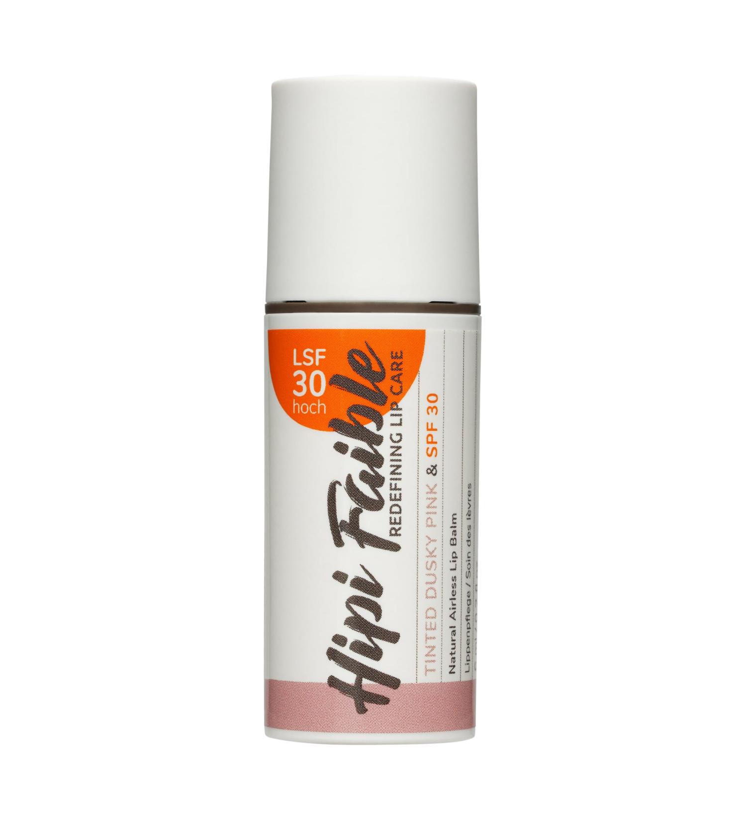 Hipi Faible Tinted Dusky Pink Lip Balm with SPF 30 - 100% Natural Lip Care 6ml - Made in Germany - Buy Online on GoSupps.com