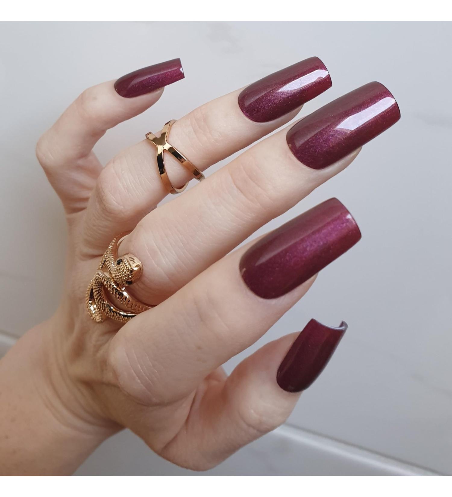 Zaubern gel4Home- UV wraps UV nail foils gel nail wraps semi cured gel nails (Wild Berry)