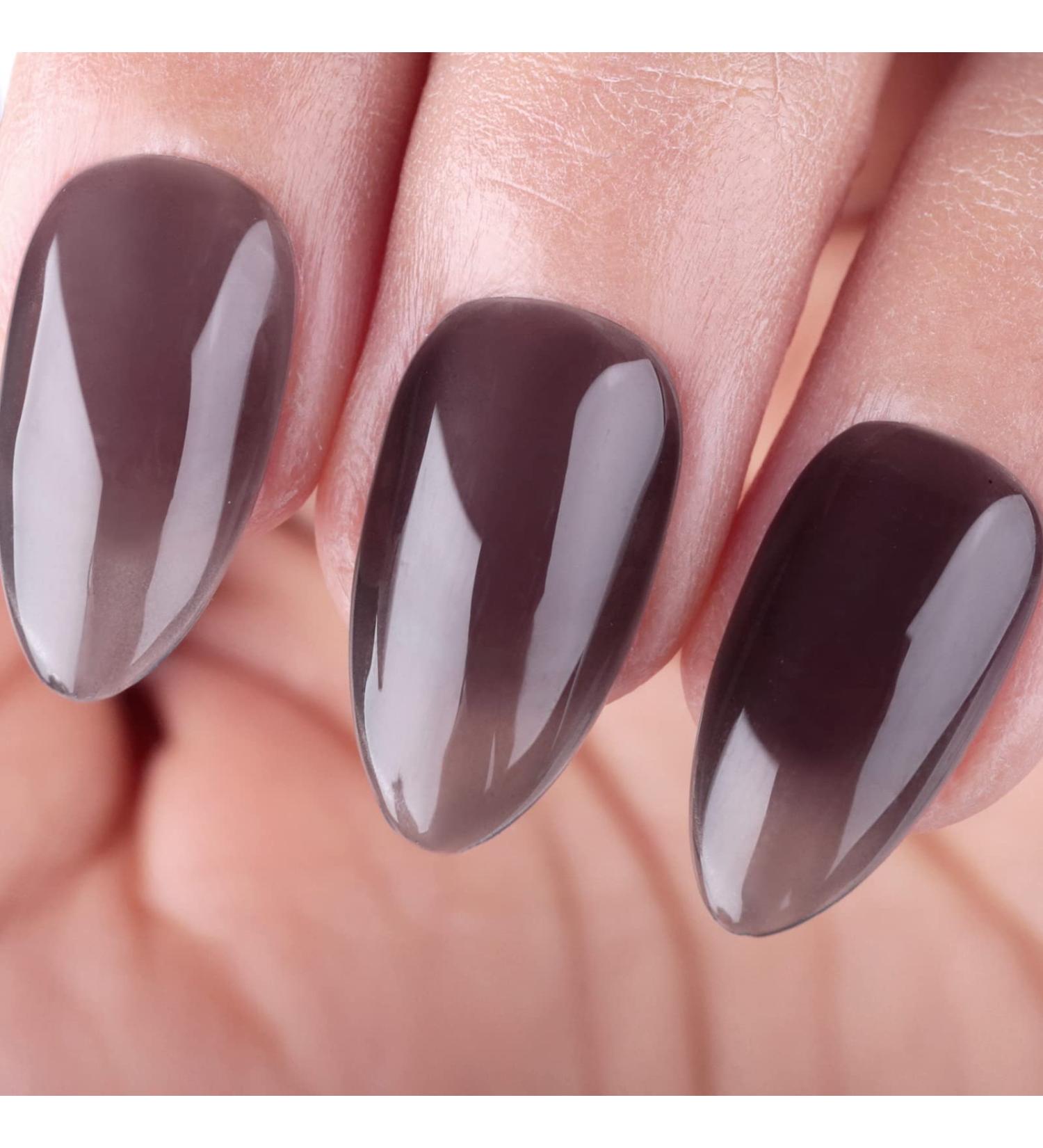 Ozzeal Jelly Gel Nail Polish 15ML Jelly Black Nail Polish Gel Translucent Sheer Spring Summer Neutral Nail Gel Polish Soak off UV LED Light for Nail Art DIY Manicure Jelly-black - Buy Online on GoSupps.com