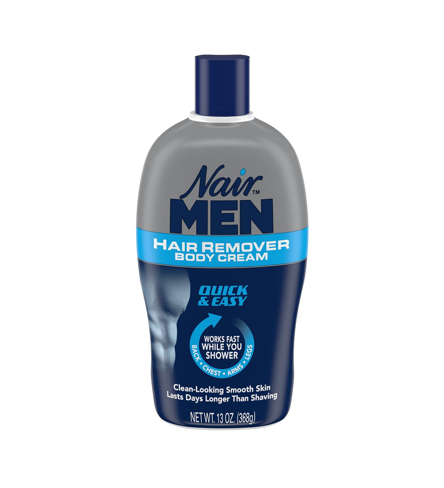 Nair For Men Hair Remover Cream 13 oz - Smooth Skin for Back, Chest, Arms & Legs - Buy Online on GoSupps.com