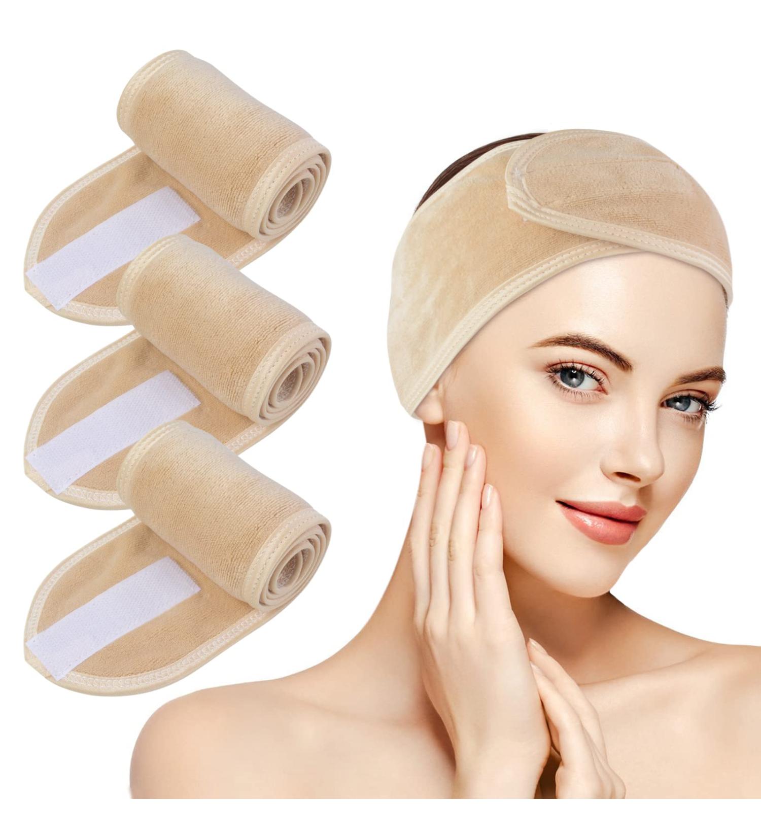 Kinhwa Terry Hair Bands - Adjustable Microfiber Headbands for Makeup Sports & Spa - 3 Pack (65x8 cm) - Buy Online on GoSupps.com