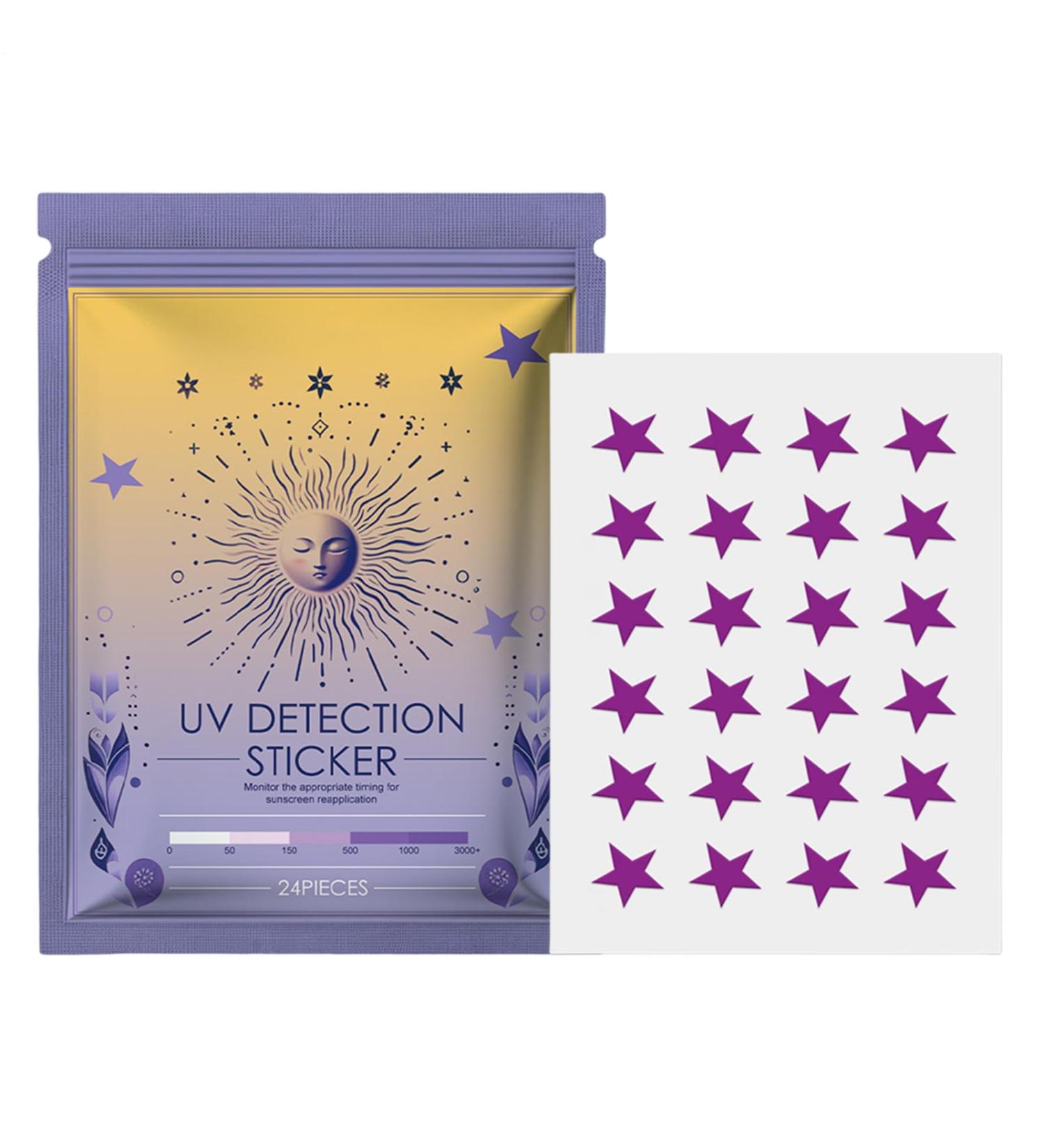 UV Stickers 24 Reminder Tablets Sun Cream Application SPF Broad Spectrum Reminder Water Resistant Reapplication for Outdoor Camping Sport Travel - Buy Online on GoSupps.com