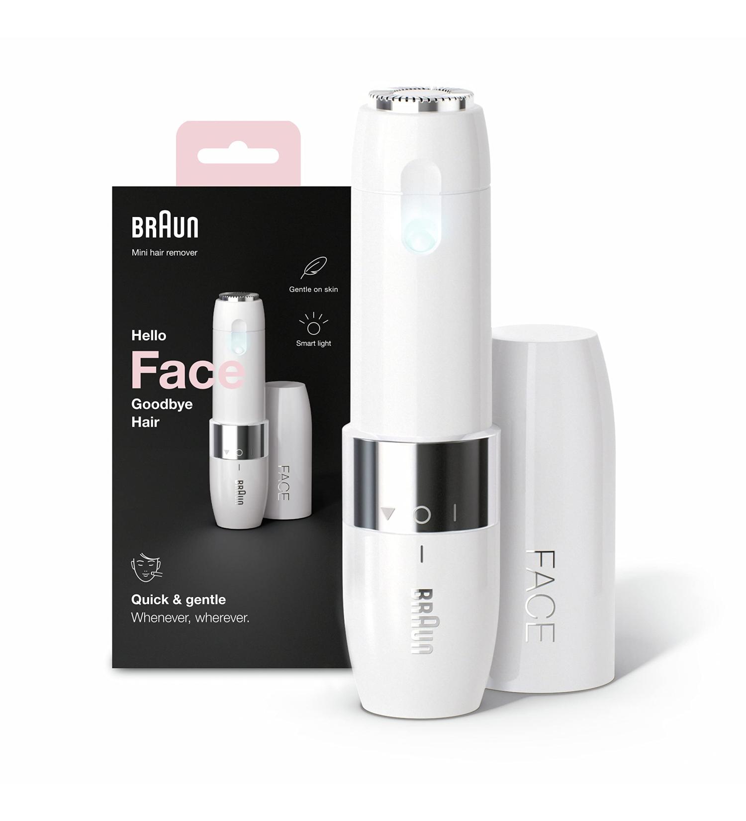 Braun Mini Electric Facial Hair Remover for Women - Quick, Gentle, and Portable with Smartlight - Ideal for Upper Lips, Chin, and Cheeks - Perfect for On-the-Go Makeup Application - Buy Online on GoSupps.com