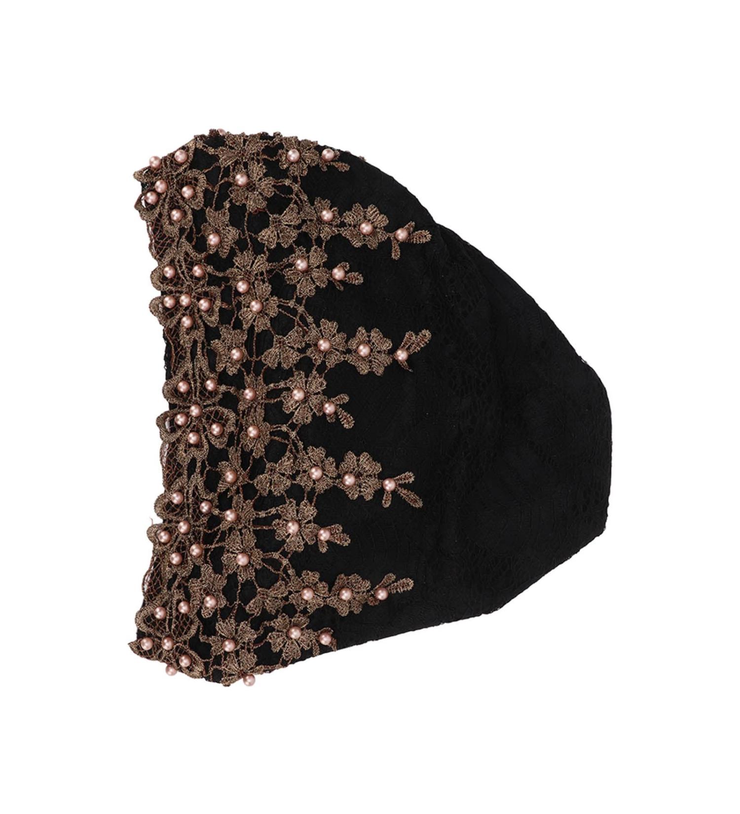 Soft Vintage Black Turban Head Wrap - Comfortable Embroidered Hair Turban for Everyday Use - Ideal Gift - Buy Online on GoSupps.com