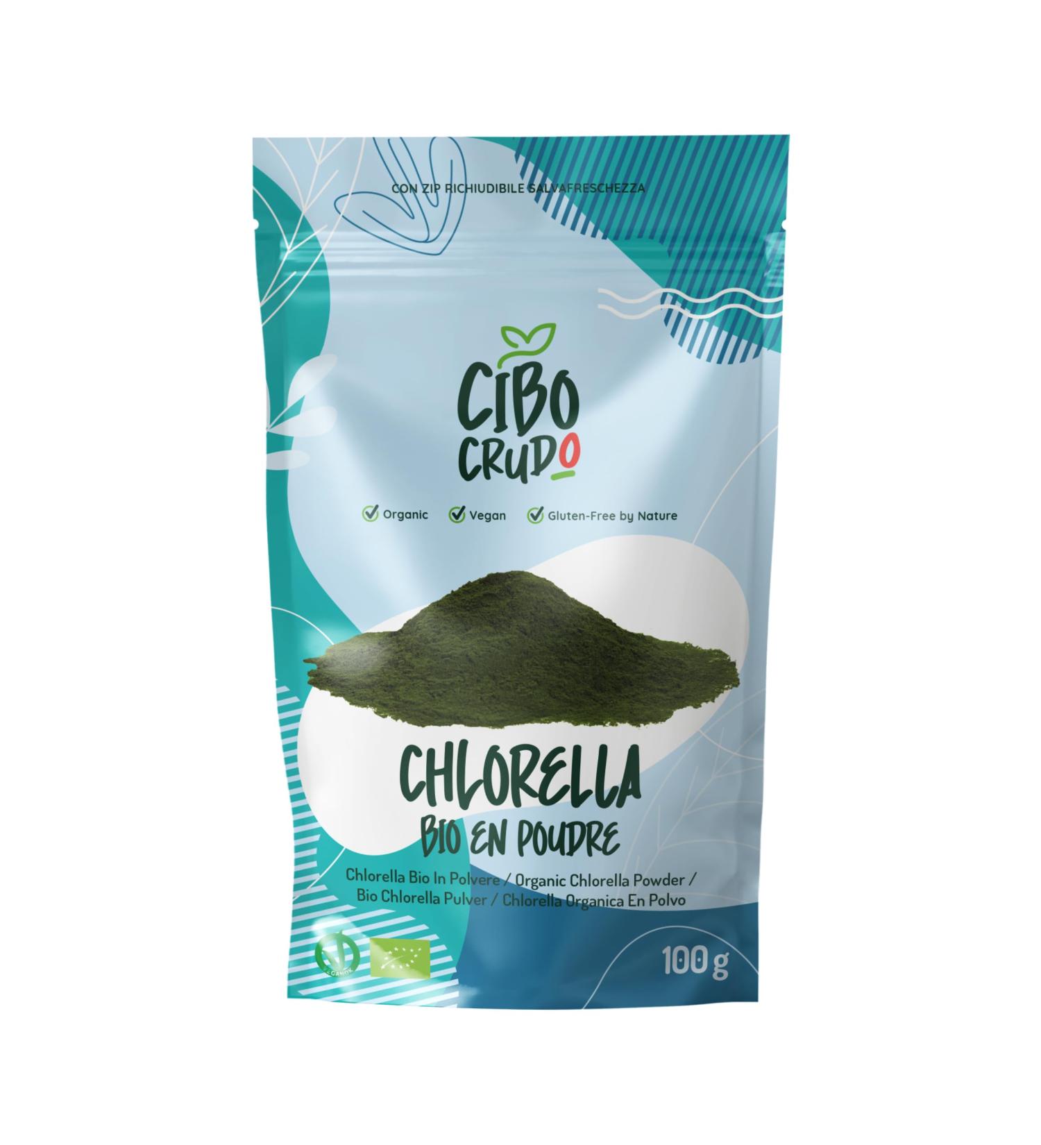 Organic Chlorella Powder - 100 g. Chlorella Vulgaris Seaweed. With Chlorophyll Proteins and Vitamins B12 and C Zinc and Antioxidants For Vegetarians and Vegans. - Buy Online on GoSupps.com