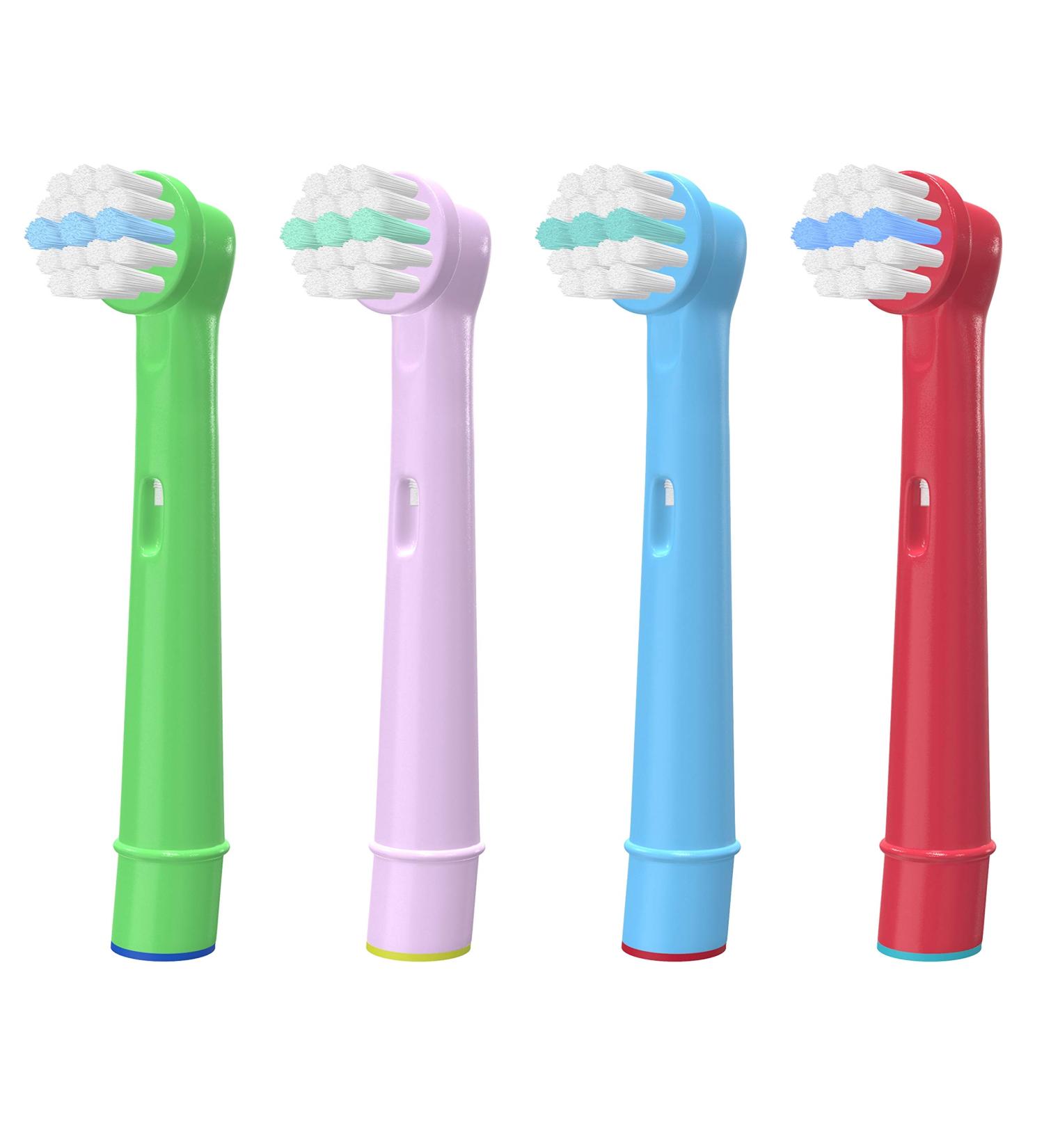 WuYan Kids Toothbrush Heads Compatible for Electric Toothbrush Kids Electric Toothbrush Heads for Braun Refills for Kids Toothbrush Head Pack of 4 Multicolor Replacement Brush Heads 4pcs - Buy Online on GoSupps.com