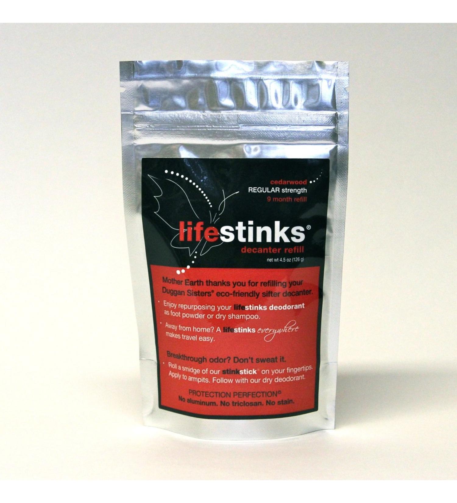 HASLED Duggan Sisters LifeStinks Cedarwood Deodorant Refill 4.5 Oz Aluminum Free