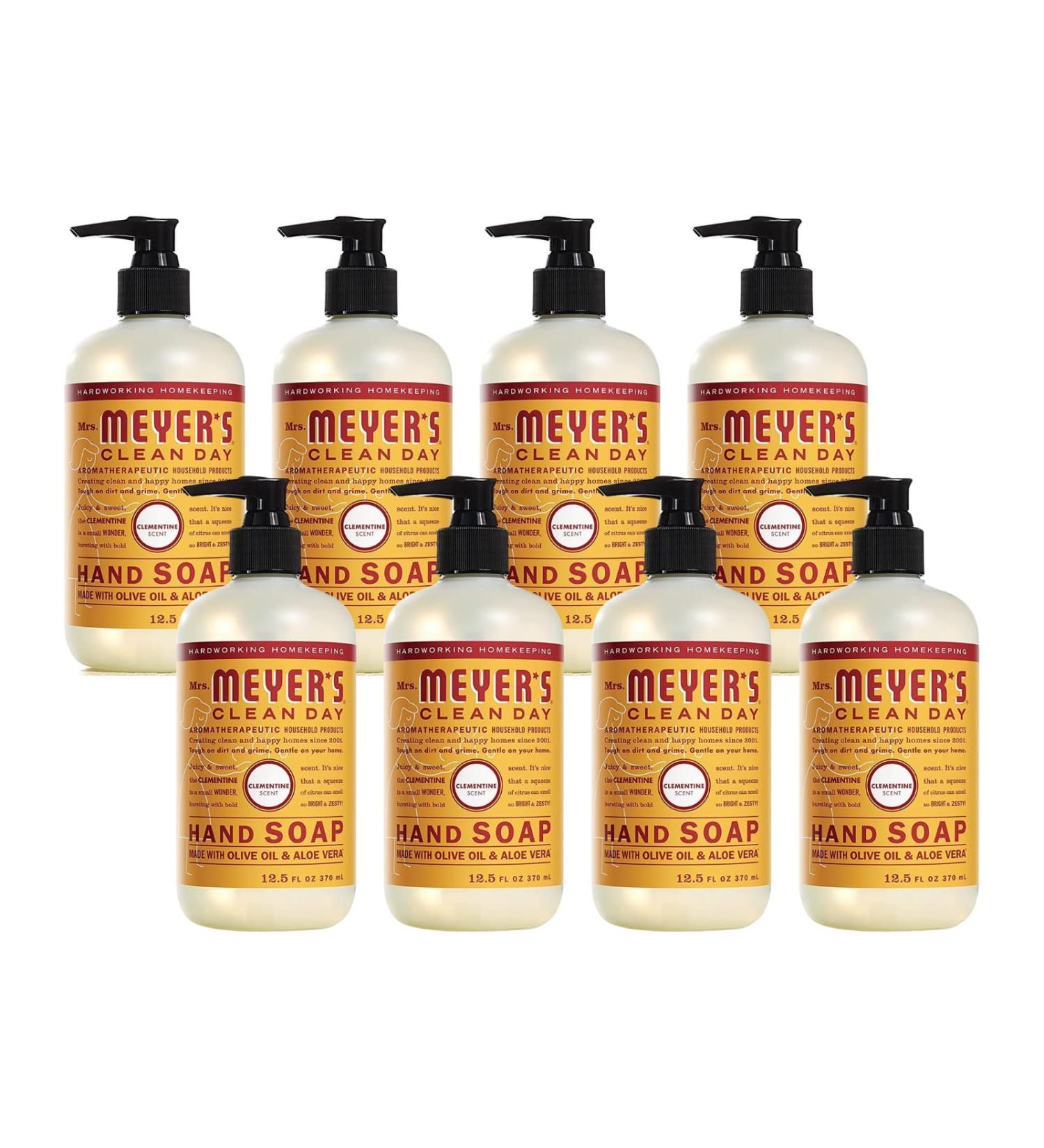 Mrs. MEYER'S CLEAN DAY Hand Soap Made with Essential Oils Clementine 12.5 Fl Oz (Pack of 8) - Buy Online on GoSupps.com
