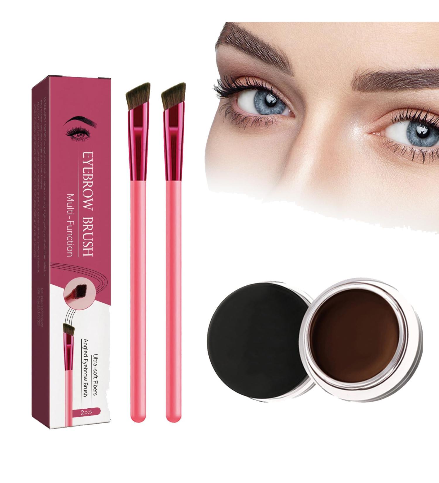 Mnsuid Anjoize Eyebrow Brush 4D Laminated Brow Grooming Kit Home Eyebrow Care Kit 4D Laminated Multifunction Ultra-thin Angled Eyebrow Brush Long Lasting Waterproof (Dark brown) - Buy Online on GoSupps.com