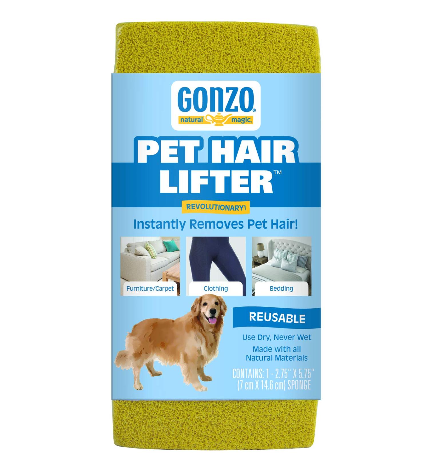 Gonzo Pet Hair Lifter - Remove Dog & Cat Hair from Furniture, Carpet & Clothing - Buy Online on GoSupps.com