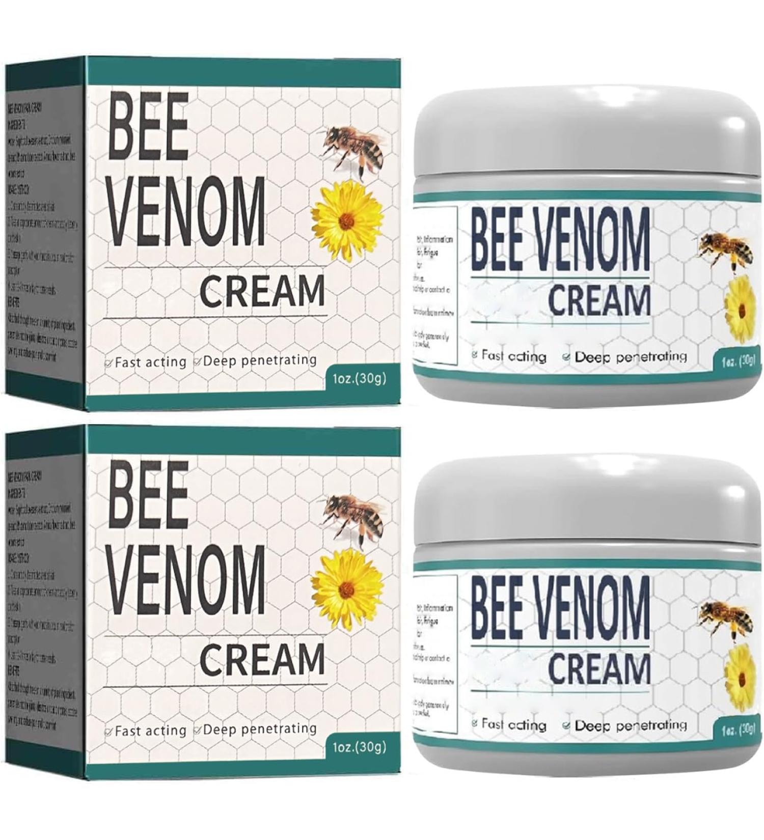 AQISI 2PCS Bee Venom Moisturizing Cream New Bee Venom Cream Provides for ack Neck Hands Feet Joints Etc. - Buy Online on GoSupps.com