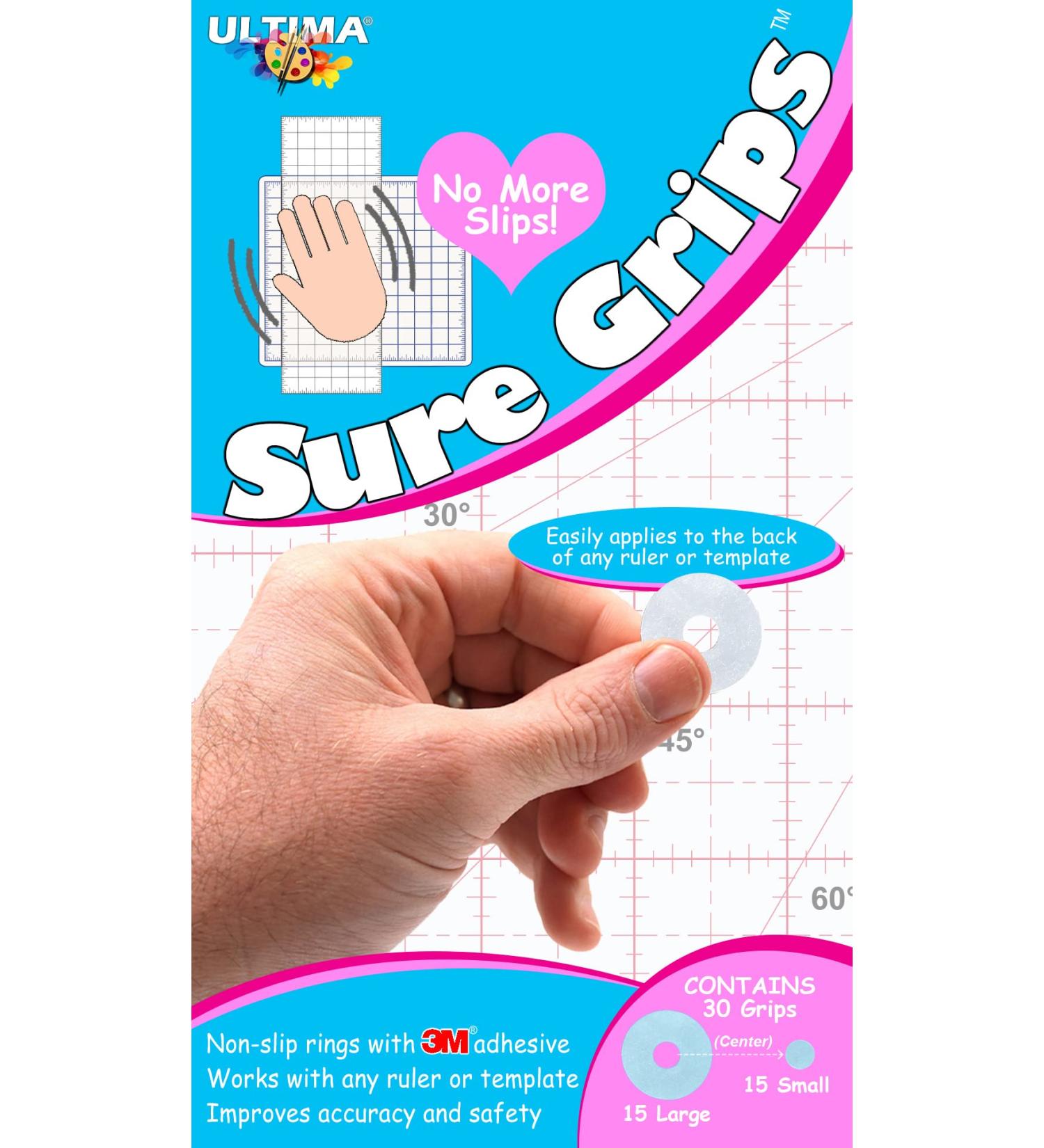 Ultima Sure Grips Non-Slip Ruler Grip Rings - 30 Rings for Quilting & Patchworking - Buy Online on GoSupps.com