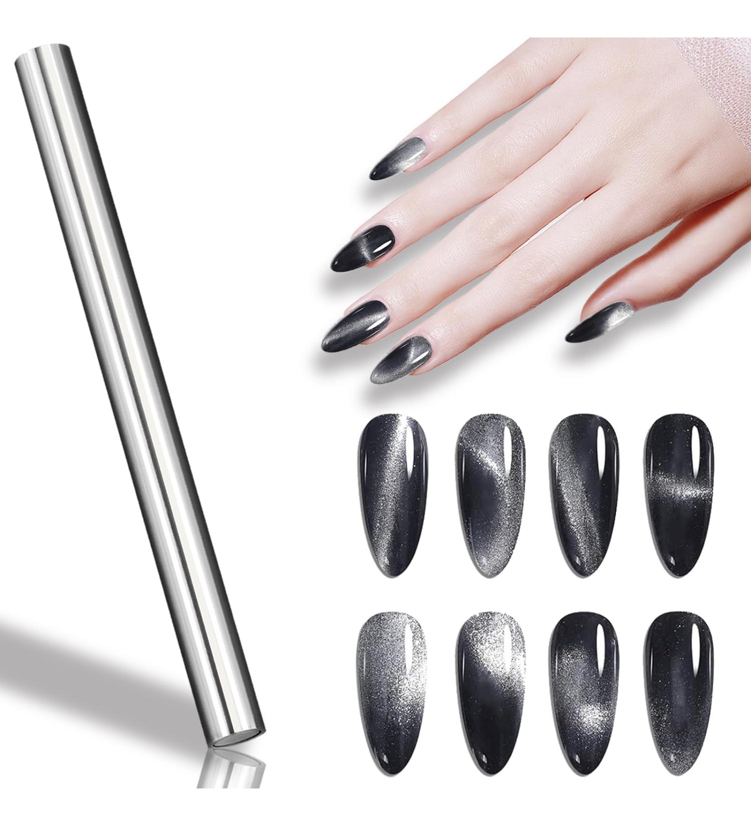 Cat Eye Magnet for Nails - 5.9" Double-Head Nail Polish Magnet Pen for 3D Gel Nail Art - DIY & Salon Use - Buy Online on GoSupps.com