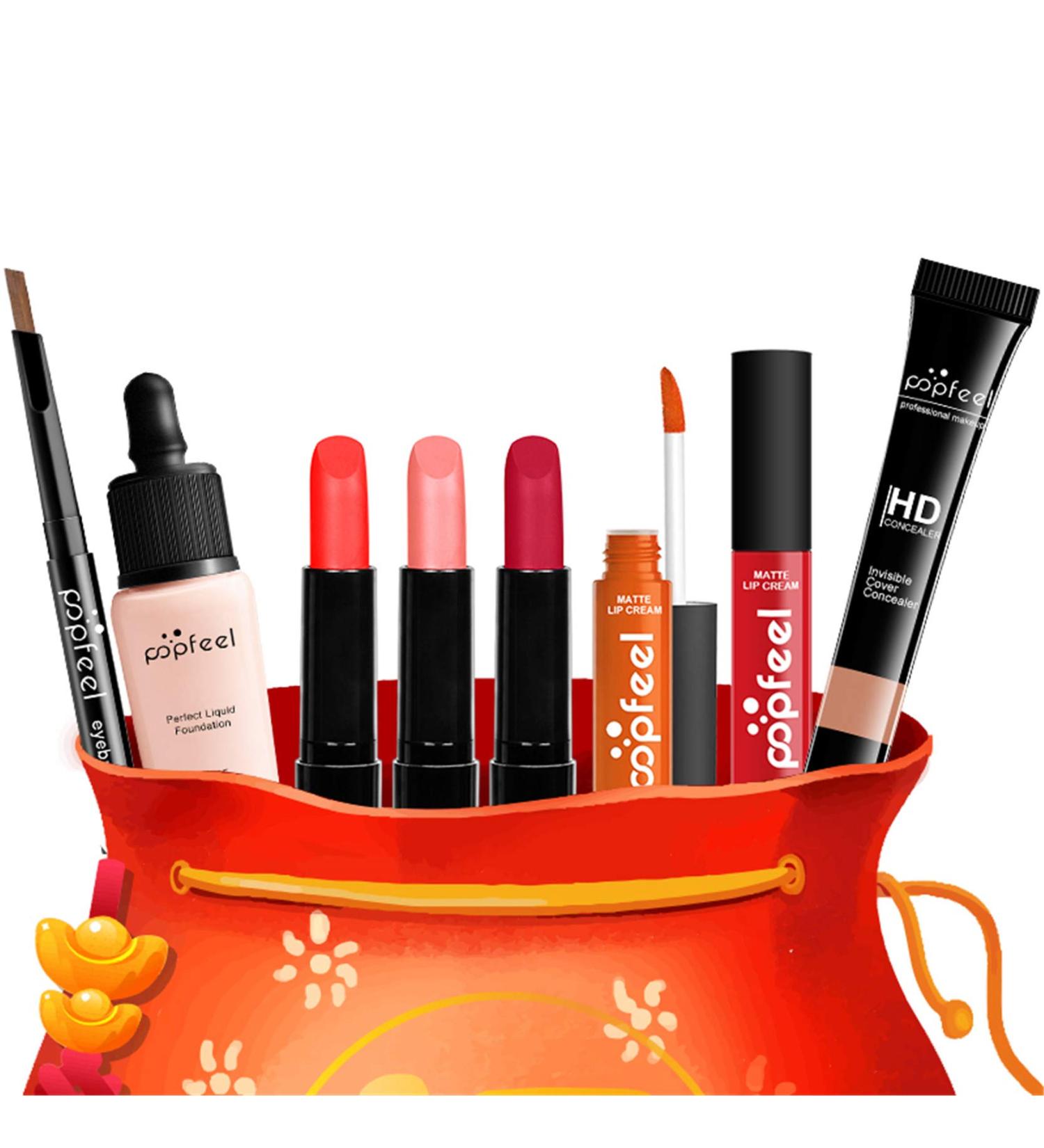 All-In-One Makeup Gift Set for Beginners | Lightweight Cosmetic Kit for Women Men Teens & Kids | Perfect Lipstick Lip Gloss & Foundation - Buy Online on GoSupps.com