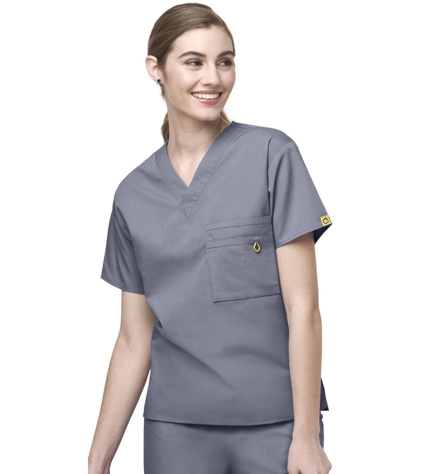 WonderWink The Alpha Unisex V-Neck Scrub Top X-Large Pewter