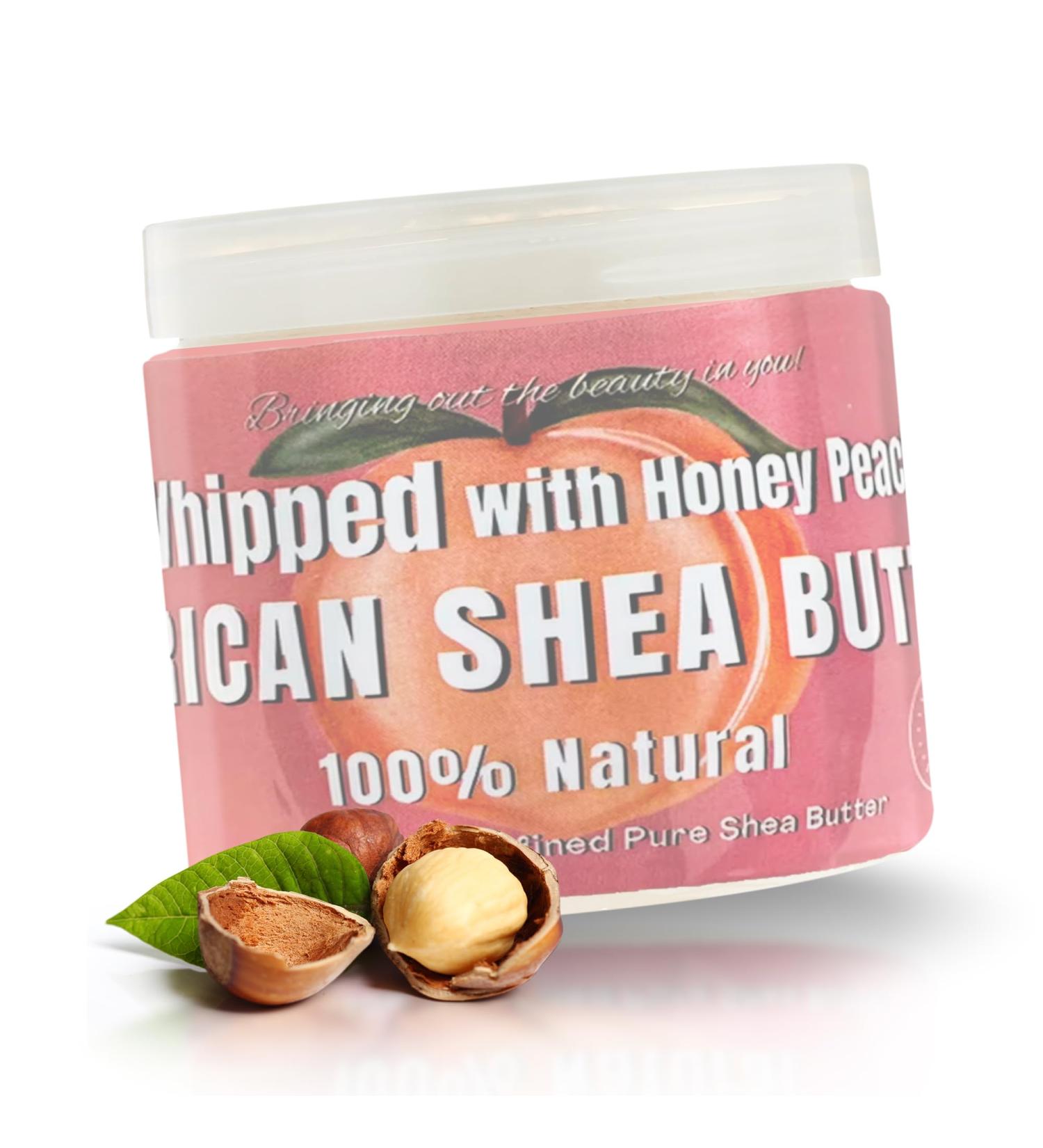 RA COSMETICS Whipped Shea Butter Honey Peach - 100% Pure and Natural African Shea Butter - Ultimate Handcrafted Moisturizer with Essential Vitamins for Radiant Skin and Luscious Hair - 12oz Jar Honey Peach 12 Ounce (Pack of  - Buy Online on GoSupps.com