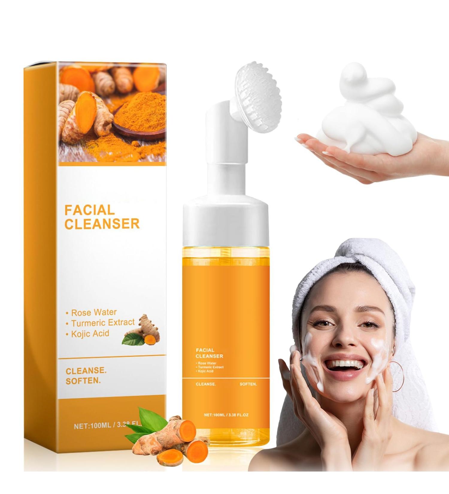 Turmeric Foaming Facial Cleanser | Deep Cleaning & Moisturizing Face Wash for All Skin Types - Buy Online on GoSupps.com