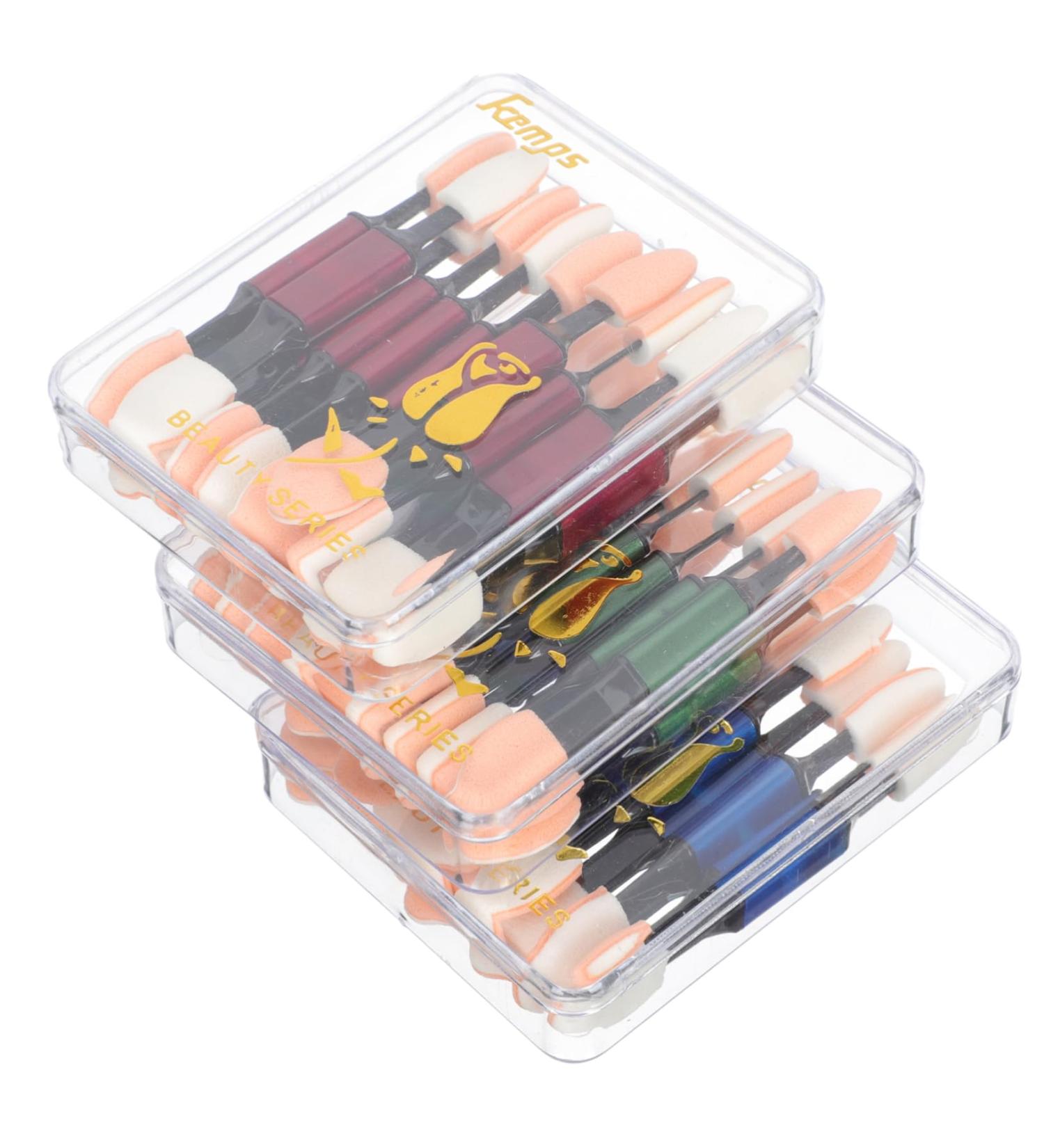 BELLIFFY 30pcs Double Ended Eye Shadow Stick Girl Eyeshadow Makeup Brush Sponge Eyeshadow Stick Rod Aluminum - Buy Online on GoSupps.com