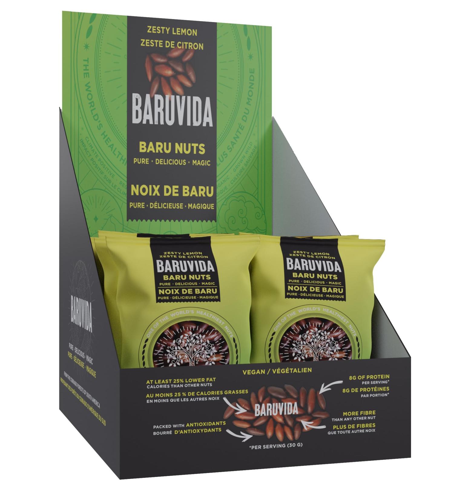 Baruvida Baru Nuts Zesty Lemon Flavour | World's Healthiest Nut | Crunchy and Delicious | Healthy Snack | High Protein Lowest Fat and Lowest Calorie Nut | Suitable for Vegan Gluten Free Keto Peanut Free | Naturally Non GMO | SUPERFOOD with SUPER TASTE | 1 - Buy Online on GoSupps.com