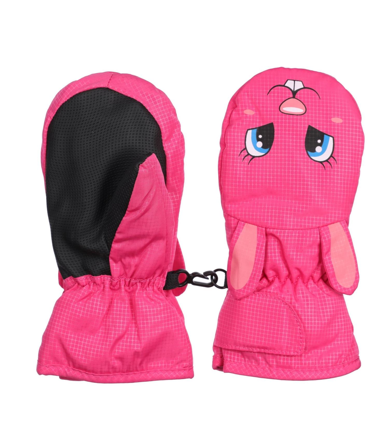 FAYHIJUN Waterproof Kids Mittens - Thermal Fleece Lined Gloves for Ages 1-9 - Rose Rabbit Design - Size M (Age 4-6) - Buy Online on GoSupps.com