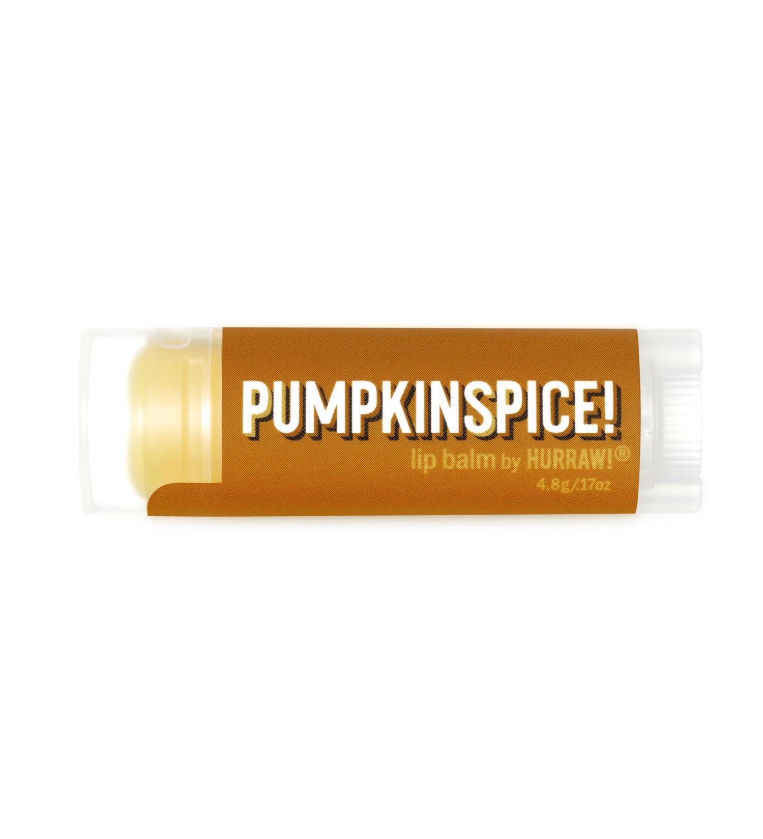 Hurraw! Pumpkin Spice Lip Balm Organic Vegan & Cruelty-Free | 100% Natural | Non-GMO | Made in USA - Buy Online on GoSupps.com
