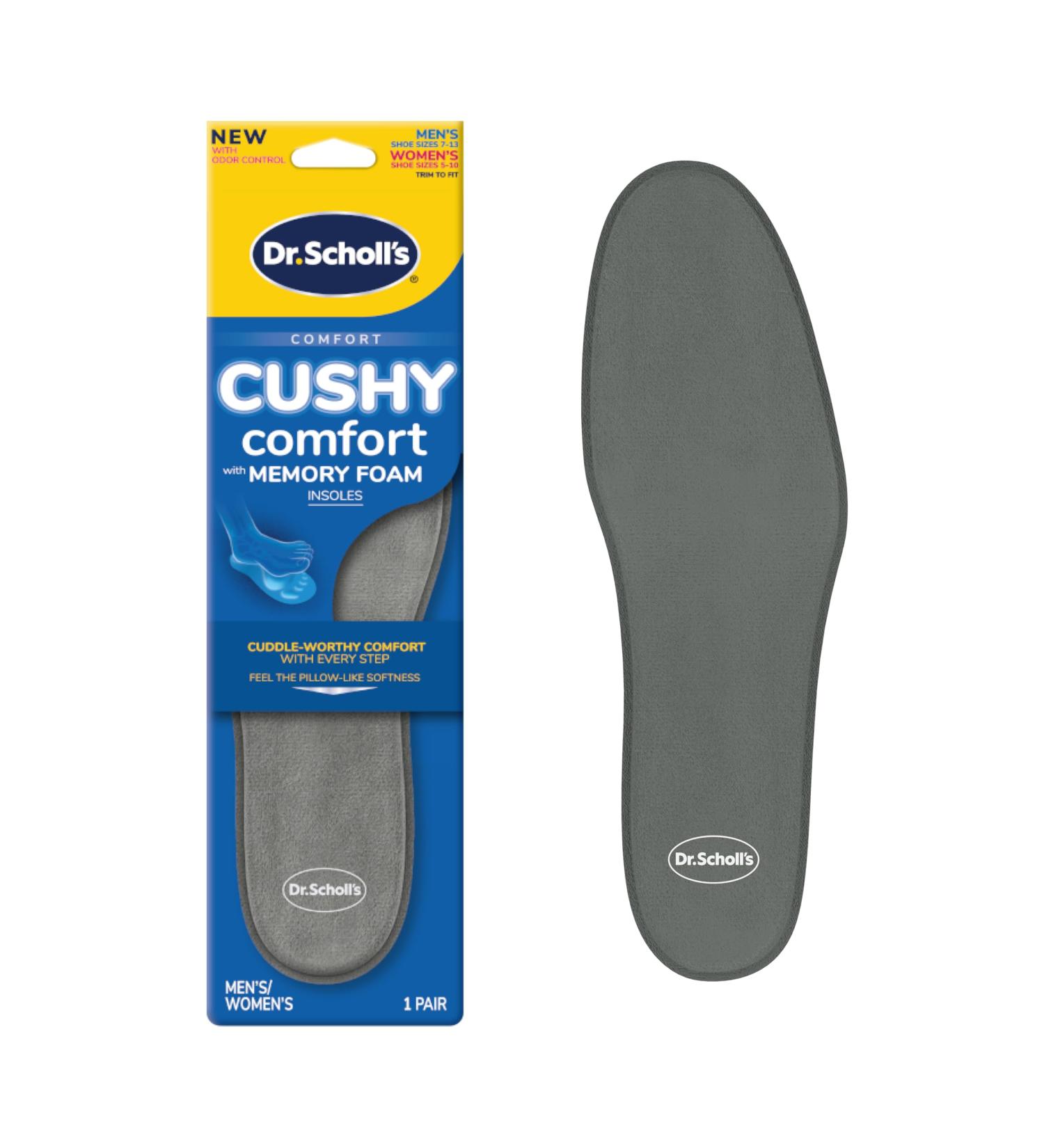 Dr. Scholl's Cushy Comfort Memory Foam Insoles | Full-Foot Cushioning Pressure Relief | Unisex Men s 7-13 Women s 5-10 | Best Shipping Internationally - Buy Online on GoSupps.com