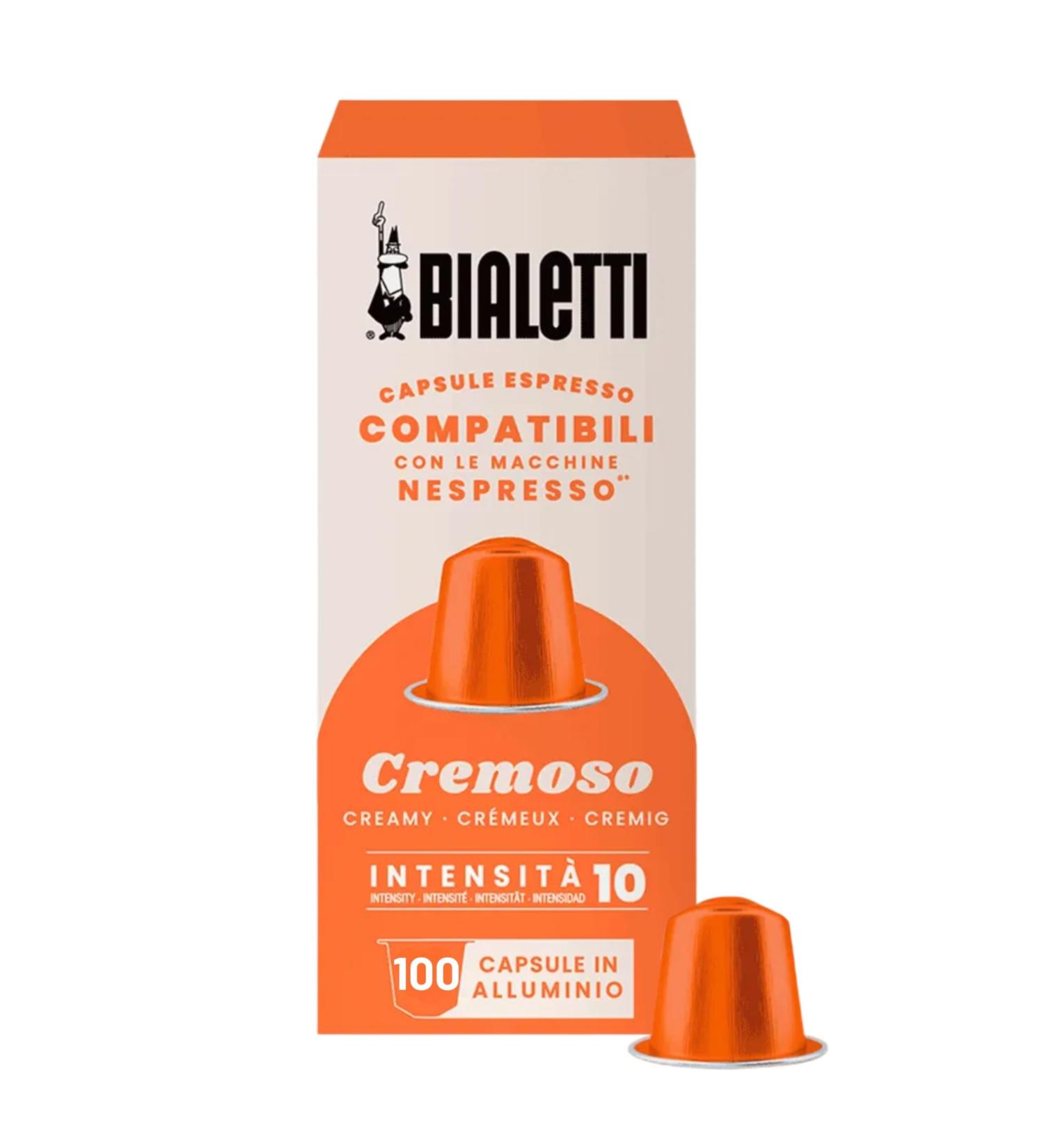 Bialetti Caf Capsules compatibles Nespresso - Cremoso - 100 Capsules - Buy Online on GoSupps.com