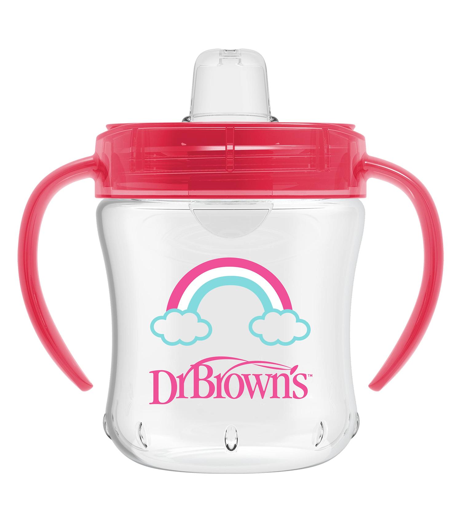 Dr. Brown's Transition Sippy Cup with Soft Spout - Pink 6oz (1 Pack) | For 6m - Buy Online on GoSupps.com
