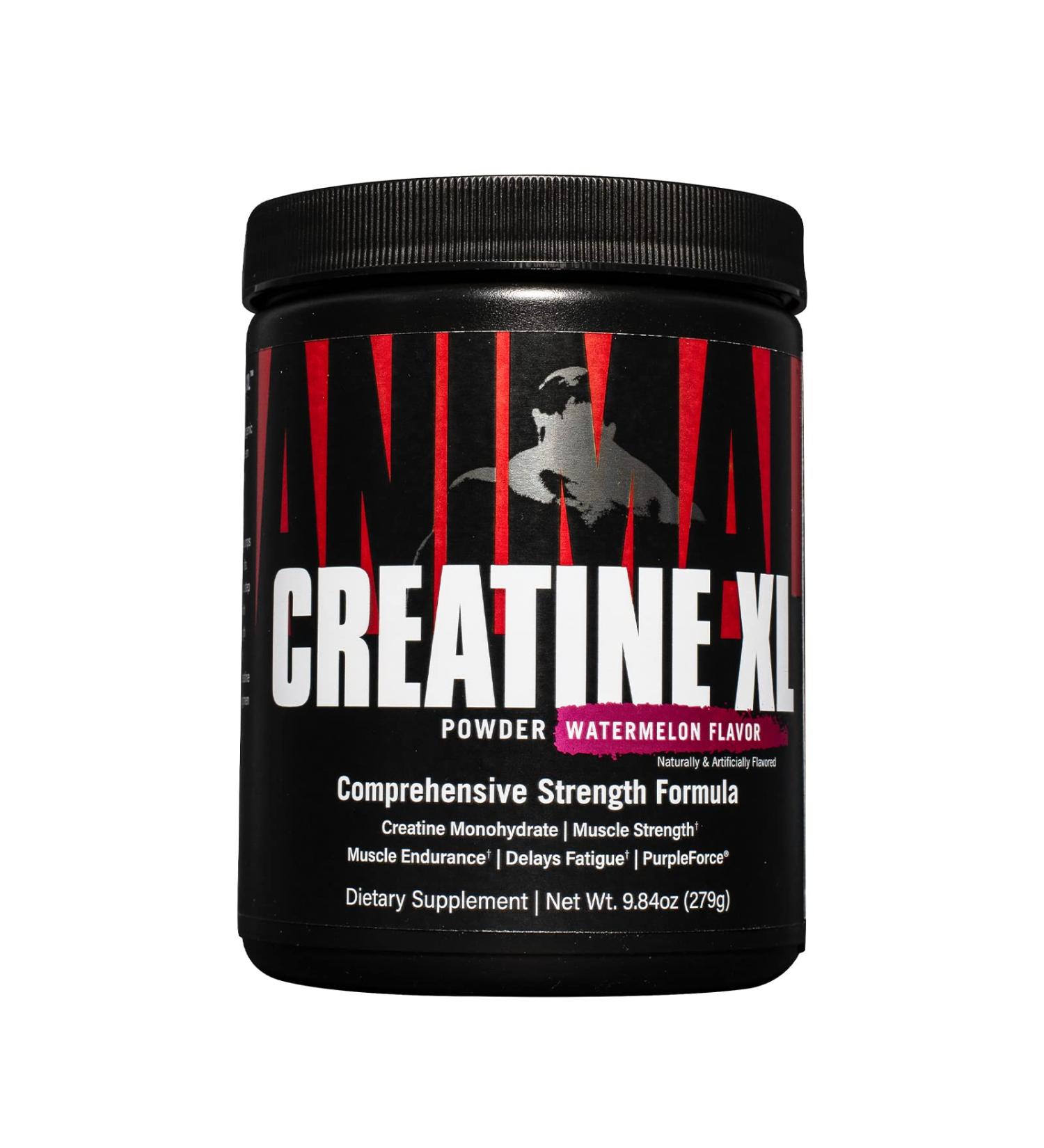 Animal Creatine XL Powder with PurpleForce & Senactiv - Enhanced Creatine Monohydrate Supplement for Endurance and Recovery - Watermelon Flavor - 9.84 oz - Buy Online on GoSupps.com