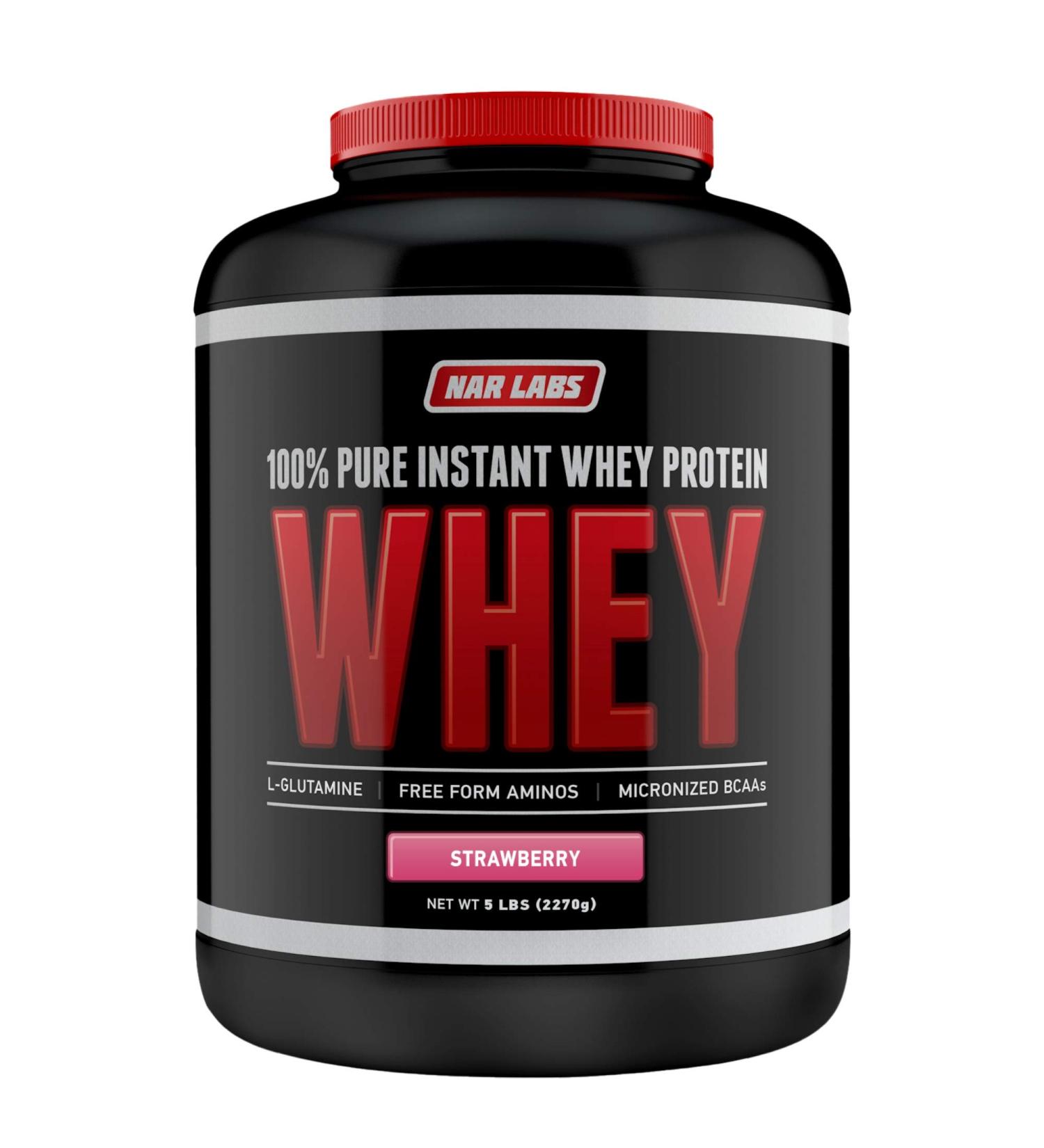 NAR LABS Pure Instant Whey Protein 5lbs (Strawberry) - Buy Online on GoSupps.com