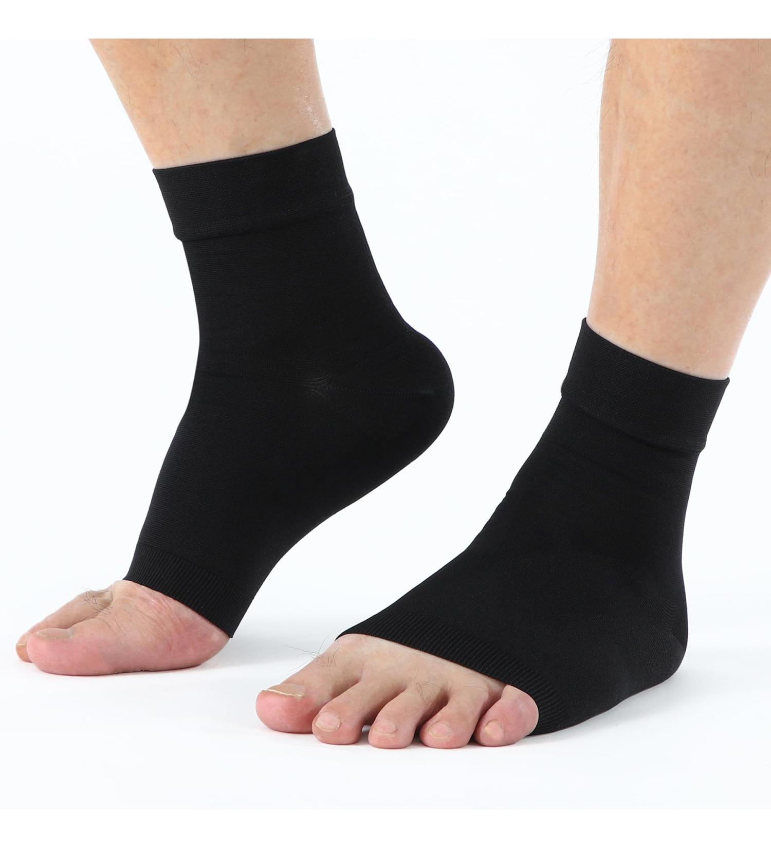 Buy WANDER Open Toe Ankle Compression Socks | Plantar Fasciitis Relief & Ankle Support | Reduce Foot Swelling & Arch Pain - Large - Buy Online on GoSupps.com