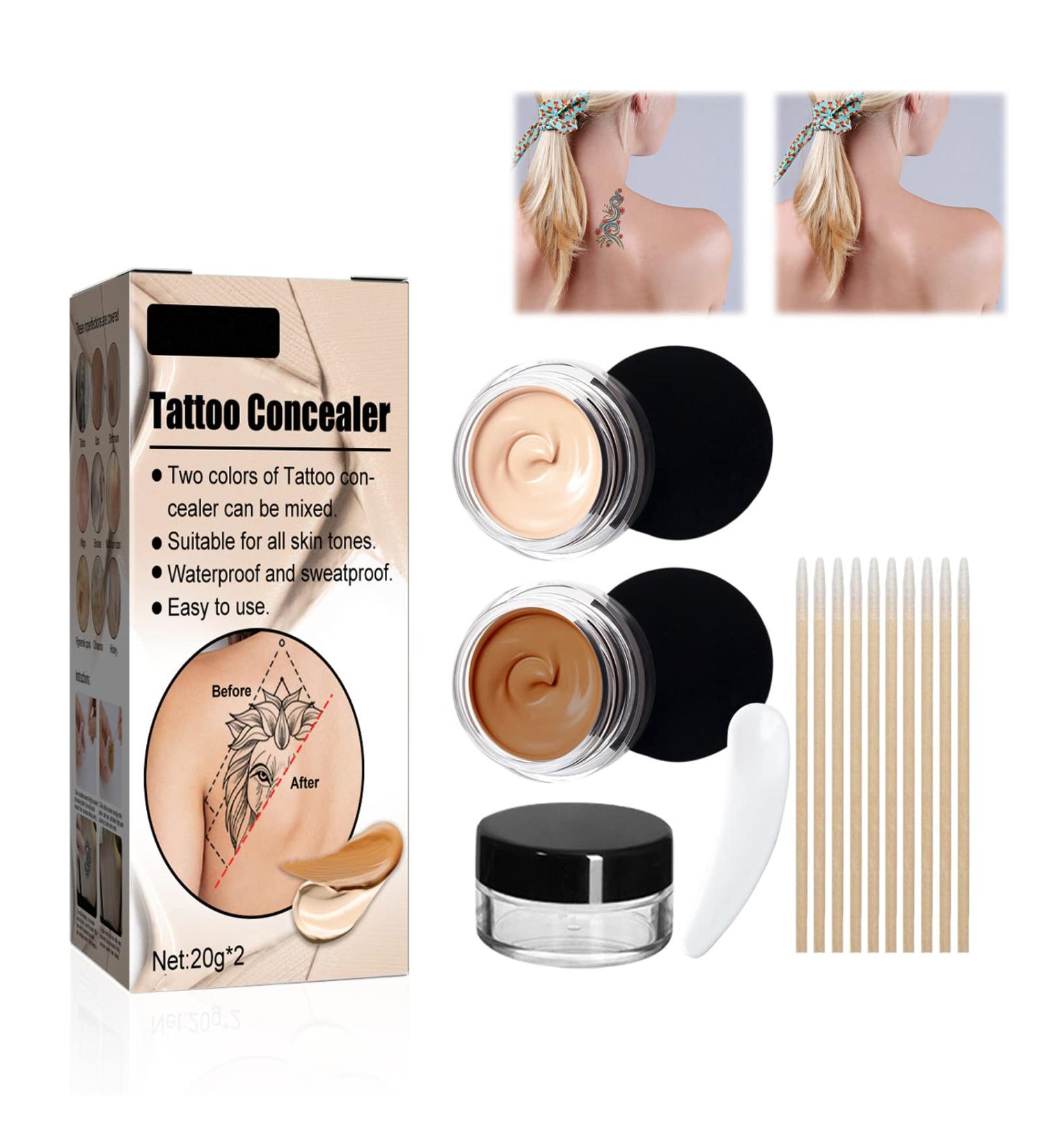 Professional Waterproof Tattoo Concealer & Scar Cover Makeup Set - Buy Online on GoSupps.com