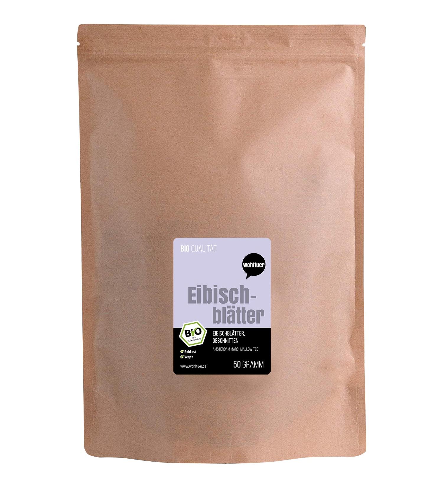  Wohltuer Wohltuer Organic Cut Marshmallow Leaves - Amsterdam Marshmallow Tea 50g - Buy Online on GoSupps.com