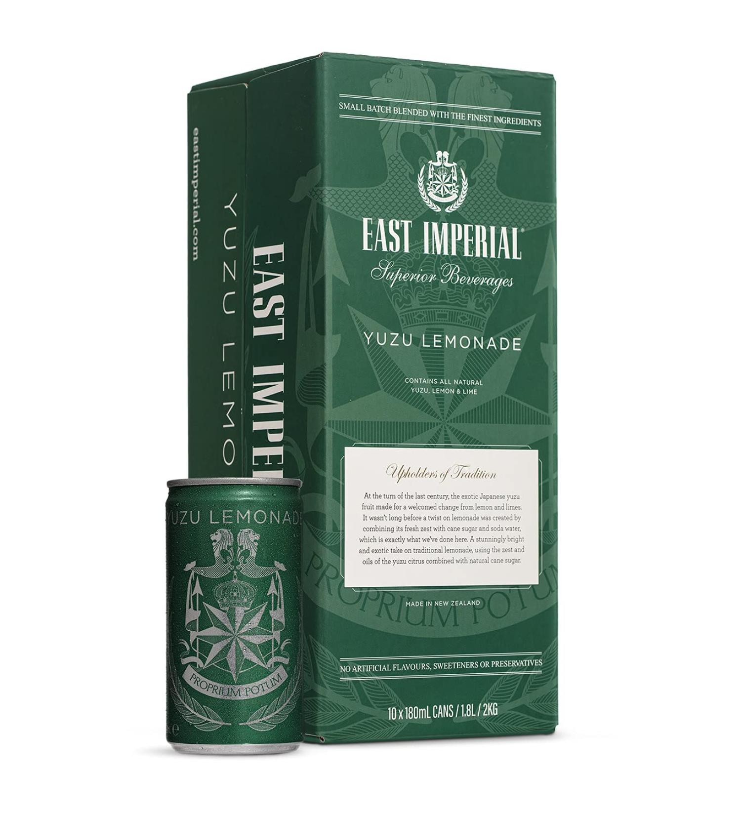 East Imperial Premium Yuzu Lemonade Cans - 6.1 Fl Oz (Pack of 10) | No Artificial Sweeteners, Flavorings, or Preservatives - Buy Online on GoSupps.com