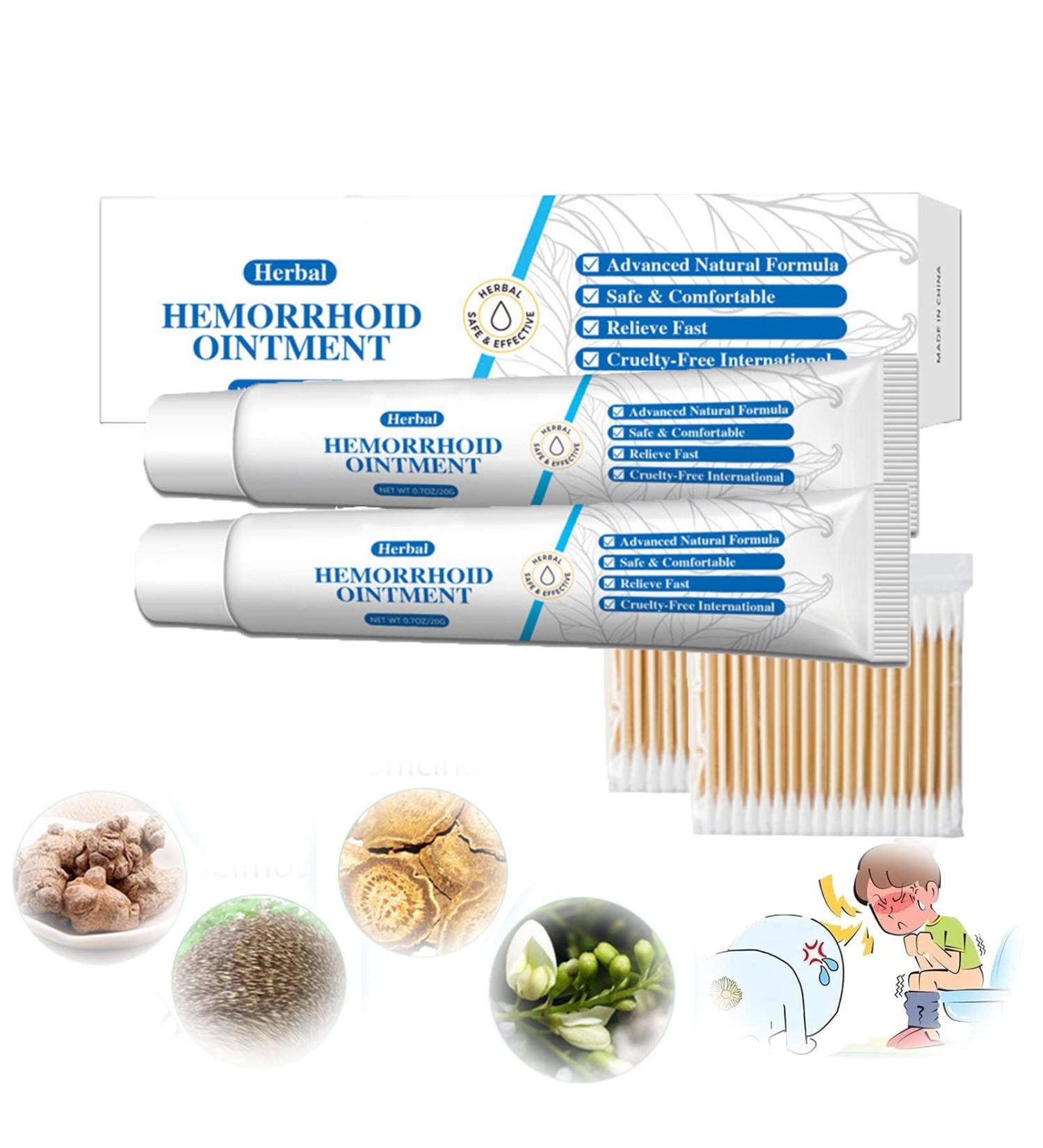 Healmusz Natural Herbal Hemorrhoids Ointment Healmusz Hemorrhoid Ointment Chinese Herbal Hemorrhoids Cream Organic Herbal Hemorrhoids Ointment 0.7Oz/20g (2pcs) - Buy Online on GoSupps.com