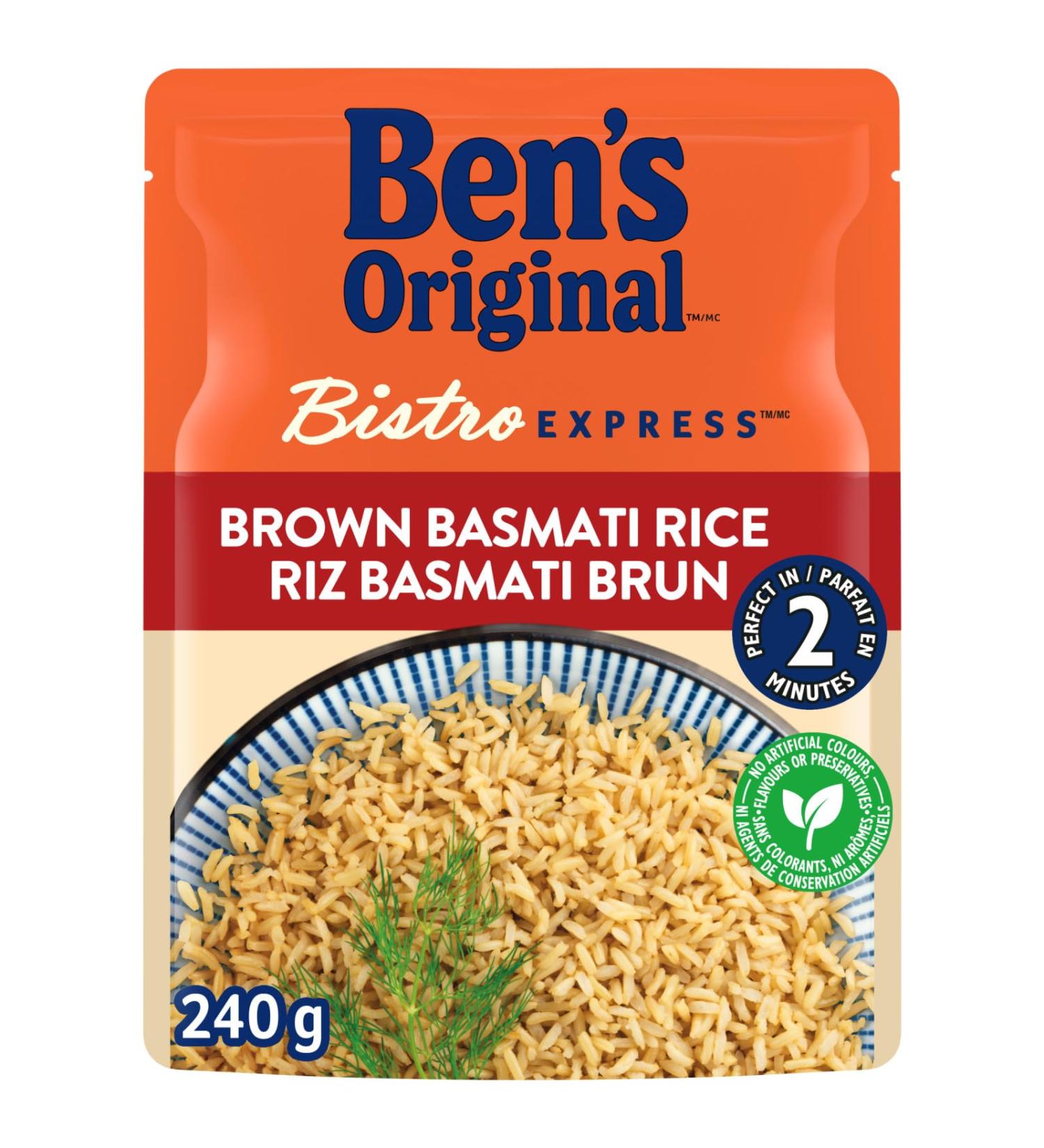 BEN'S ORIGINAL BISTRO EXPRESS Brown Basmati Rice Whole Grain Rice and Side Dish 240g Pouch Brown Basmati 1 - Buy Online on GoSupps.com