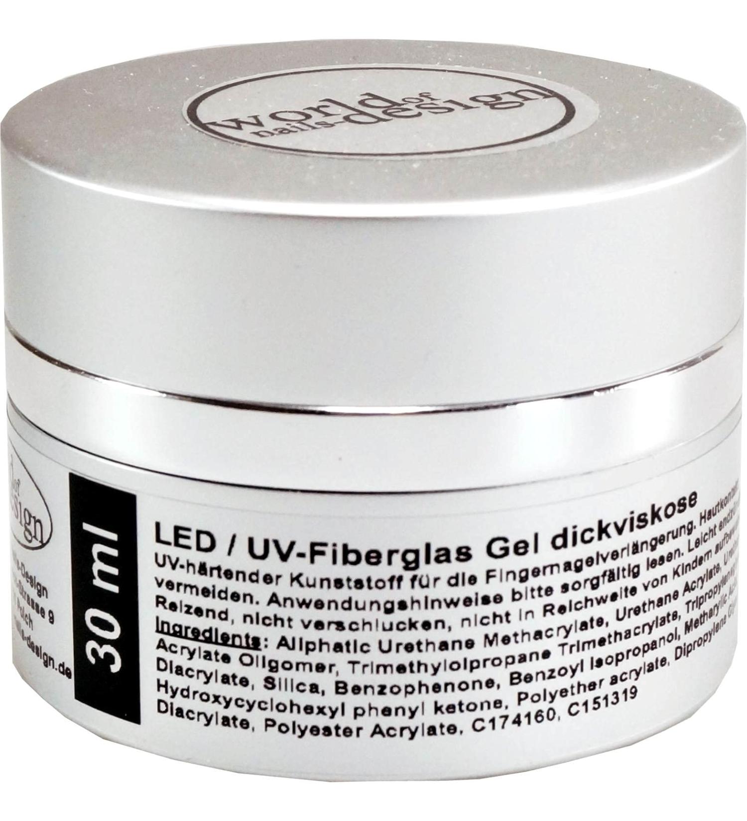 LED/UV gel fiberglass clear thick viscosity 30 ml Premium Edition