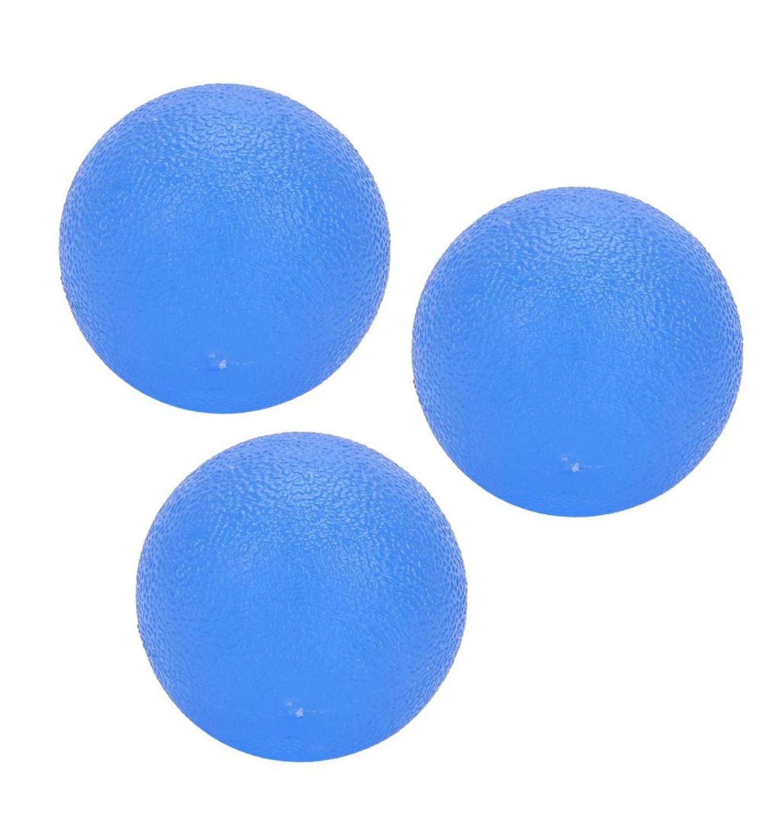 Agatige 3 Pack Silicone Hand Grip Balls - Stress Relief & Strength Trainer for Adults & Kids - Blue - Buy Online on GoSupps.com
