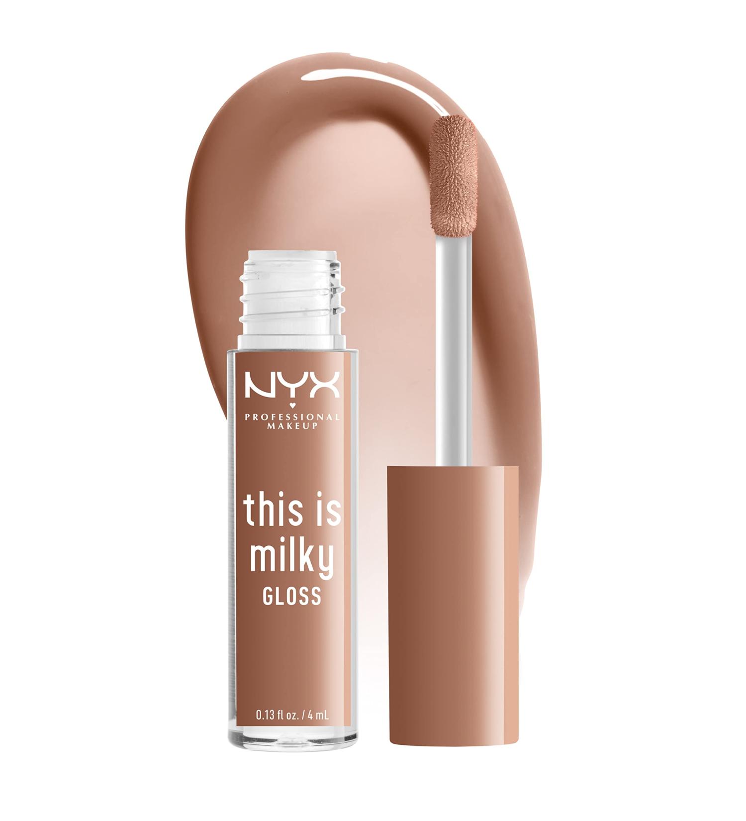NYX Milky Gloss Vegan Lip Gloss - Cookies & Milk (Cool Beige Nude) | 12 Hour Hydration - Buy Online on GoSupps.com