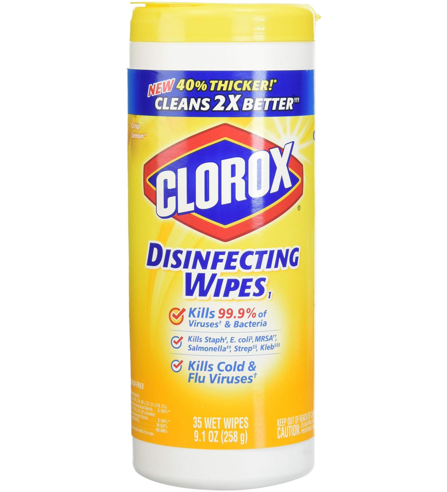 Clorox Disinfecting Wipes, Lemon Fresh Scent, 35 ct