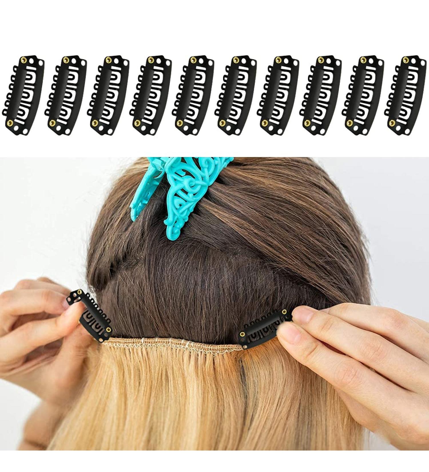 Emageren 100 Pcs Wig Clips - Premium Hair Extensions U-Form Metal Clips (32mm & 28mm) - Secure & Durable Hair Combing Solutions - Buy Online on GoSupps.com